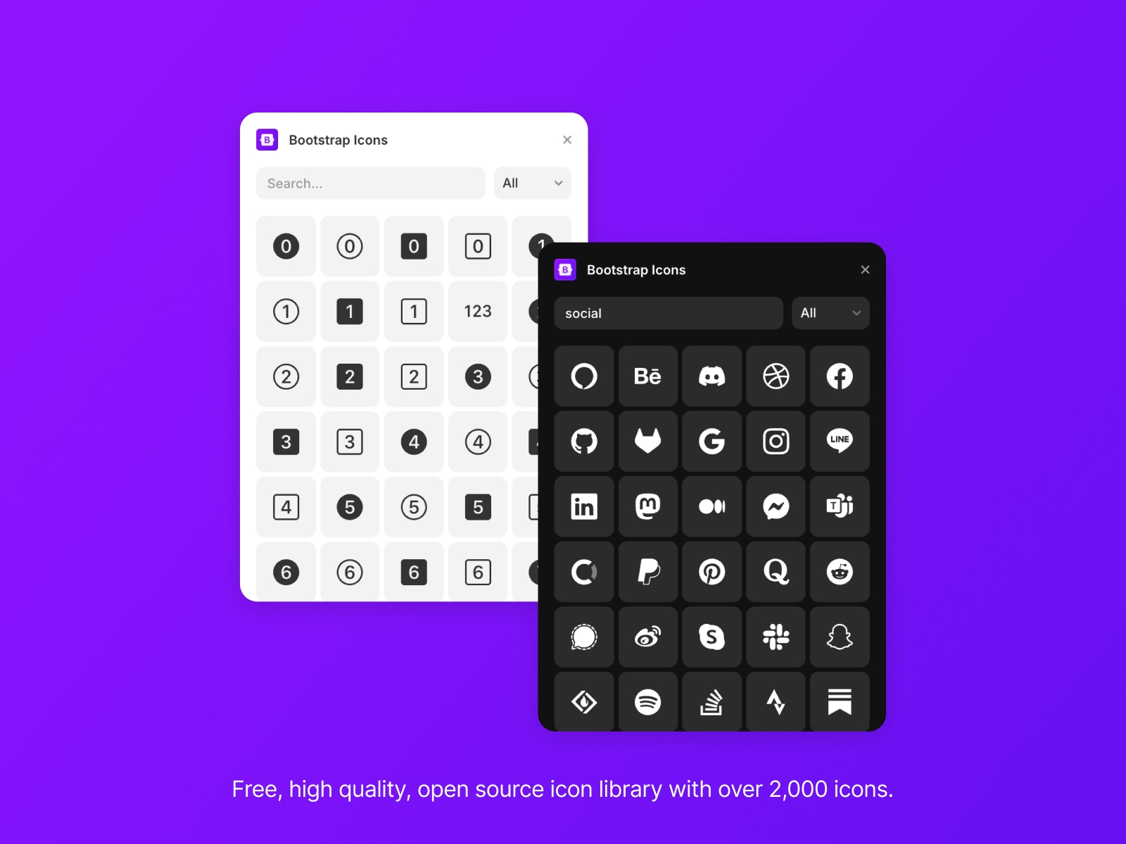 Thumbnail 2 for Bootstrap Icons, a Framer Marketplace plugin by Ismael Martínez.