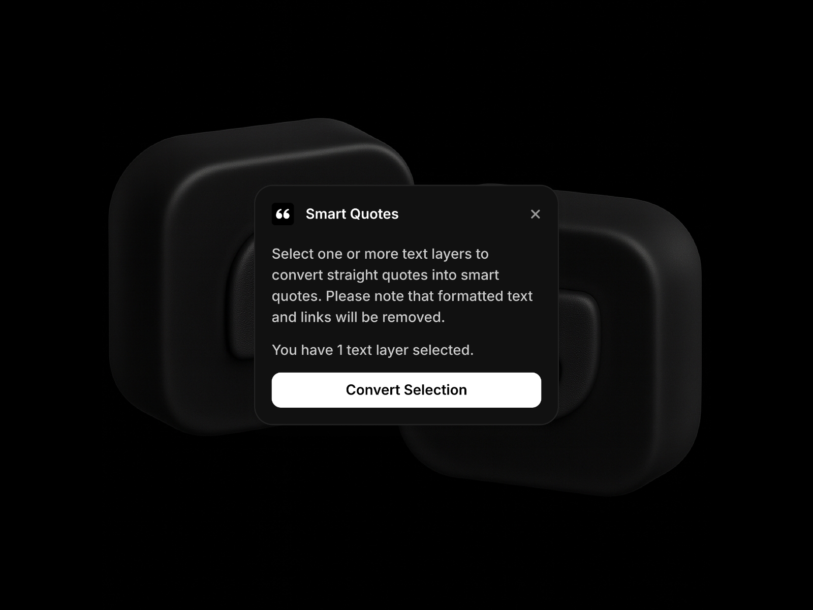 Thumbnail 2 for Smart Quotes, a Framer Marketplace plugin by Andreu.