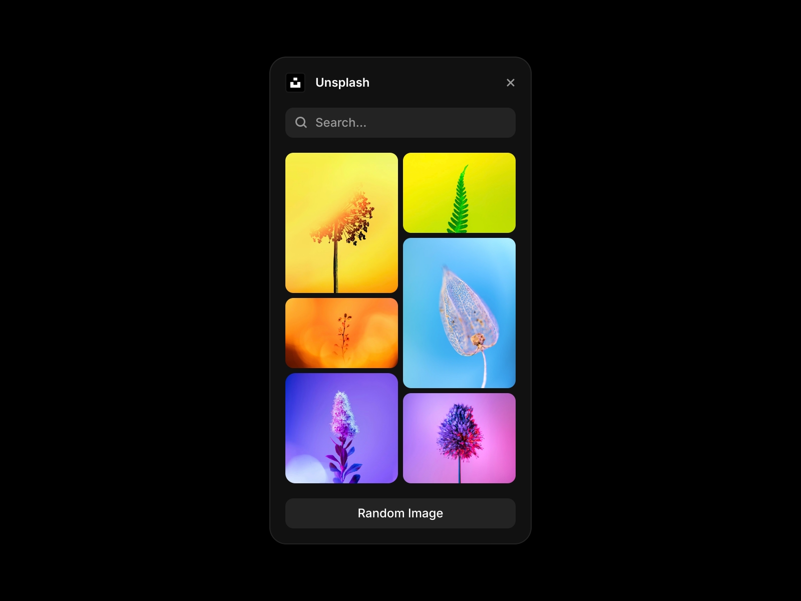 Screenshot 2 for Unsplash, a Framer Marketplace plugin by Framer.