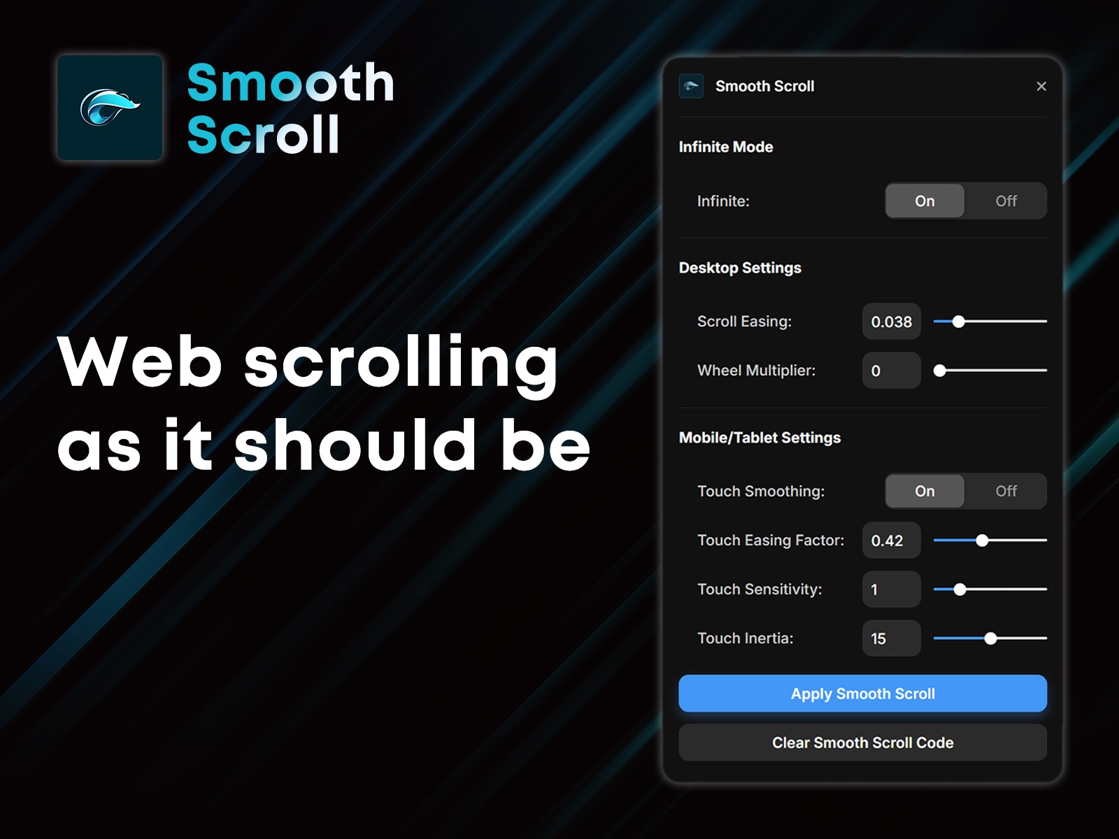Thumbnail 1 for Smooth Scroll, a Framer Marketplace plugin by Vanyadoing.