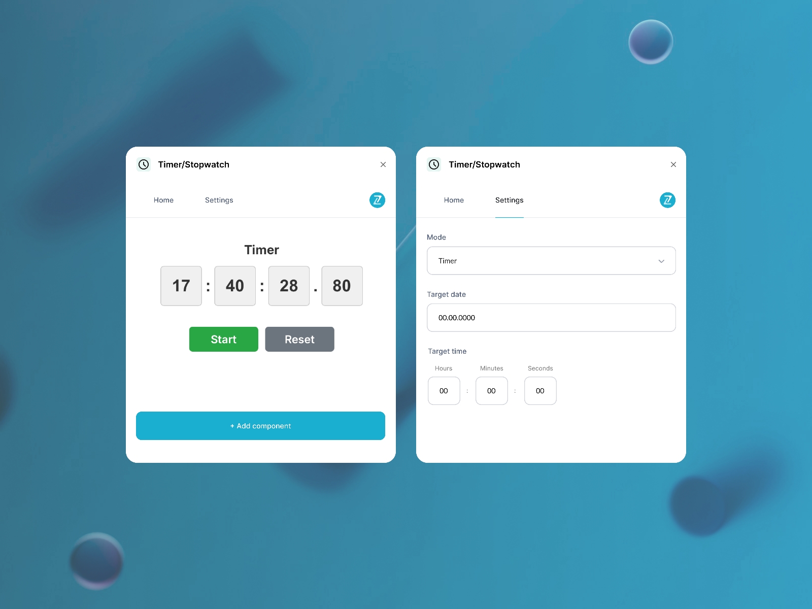 Thumbnail 2 for Timer & Stopwatch, a Framer Marketplace plugin by Zeroqode.