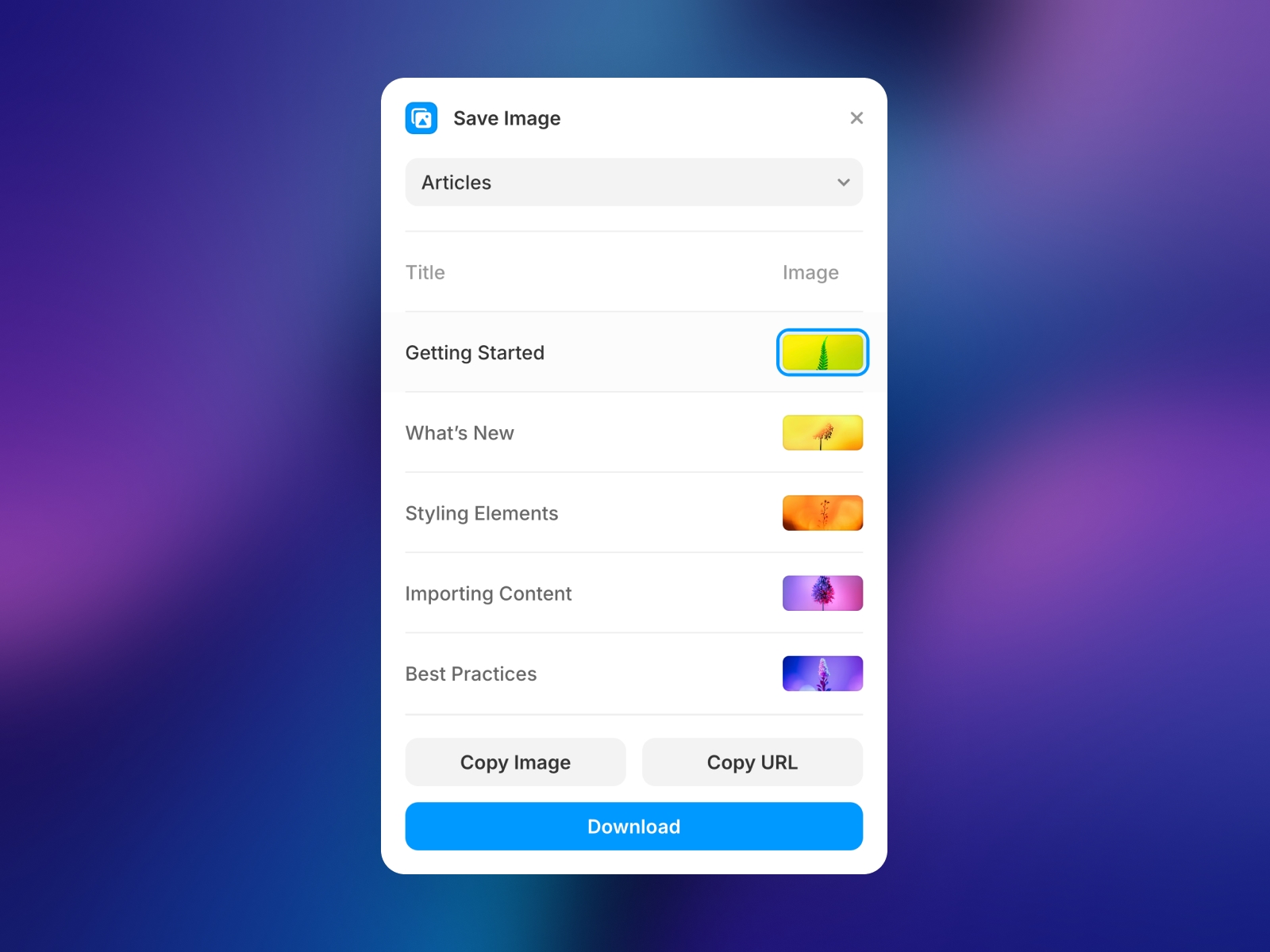 Screenshot 3 for Save Image, a Framer Marketplace plugin by Isaac Roberts.