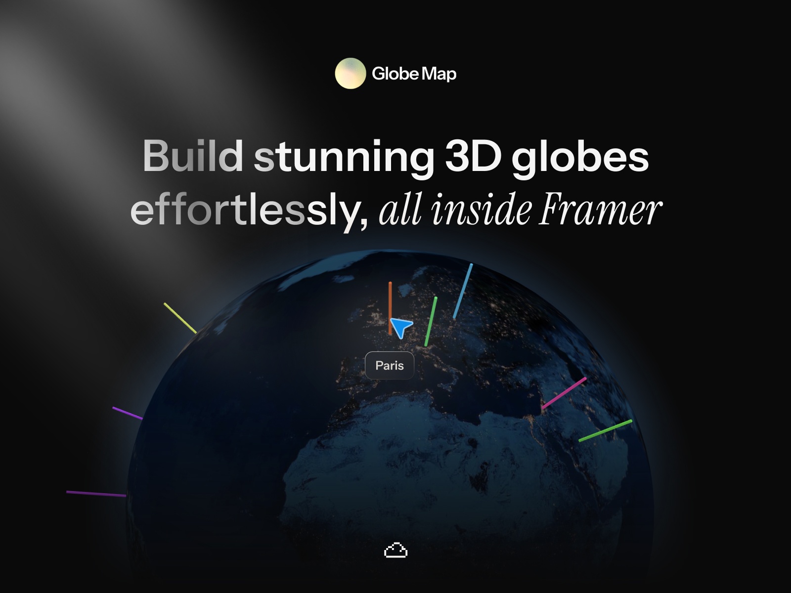 Thumbnail 1 for Globe Map, a Framer Marketplace plugin by Umut Sevinc.