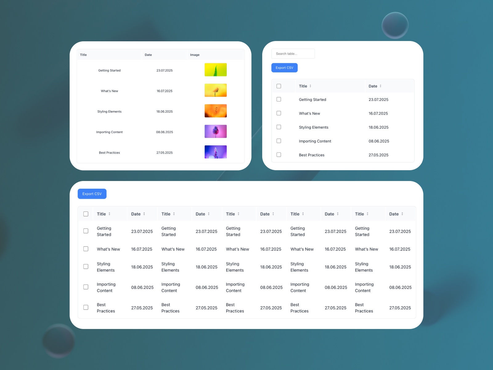 Screenshot 4 for Table/Grid, a Framer Marketplace plugin by Zeroqode.