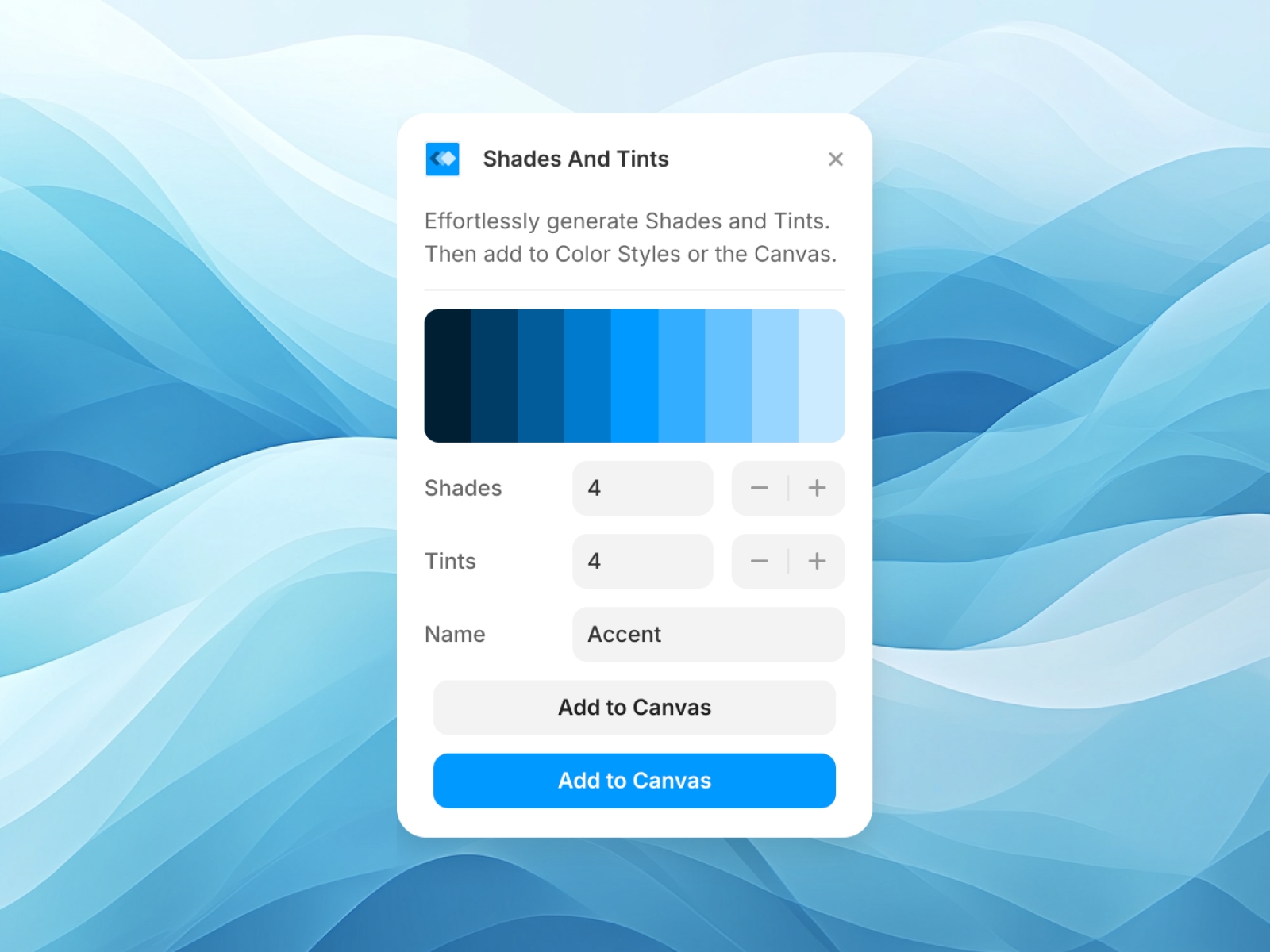 Thumbnail 2 for Shades And Tints, a Framer Marketplace plugin by James Hicks.