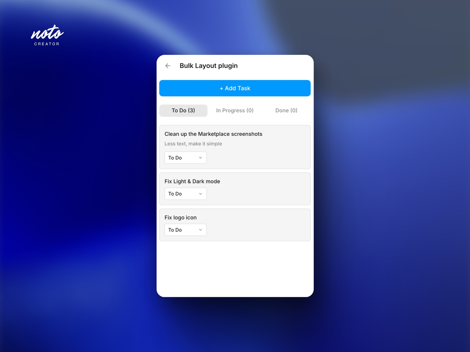 Thumbnail 2 for Noto Creator, a Framer Marketplace plugin by Frederik Roessell.