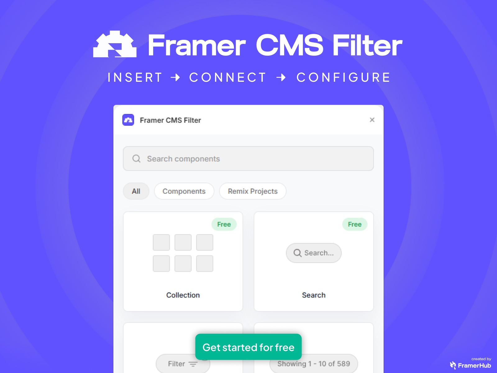 Thumbnail 1 for Framer CMS Filter, a Framer Marketplace plugin by Framer Hub.