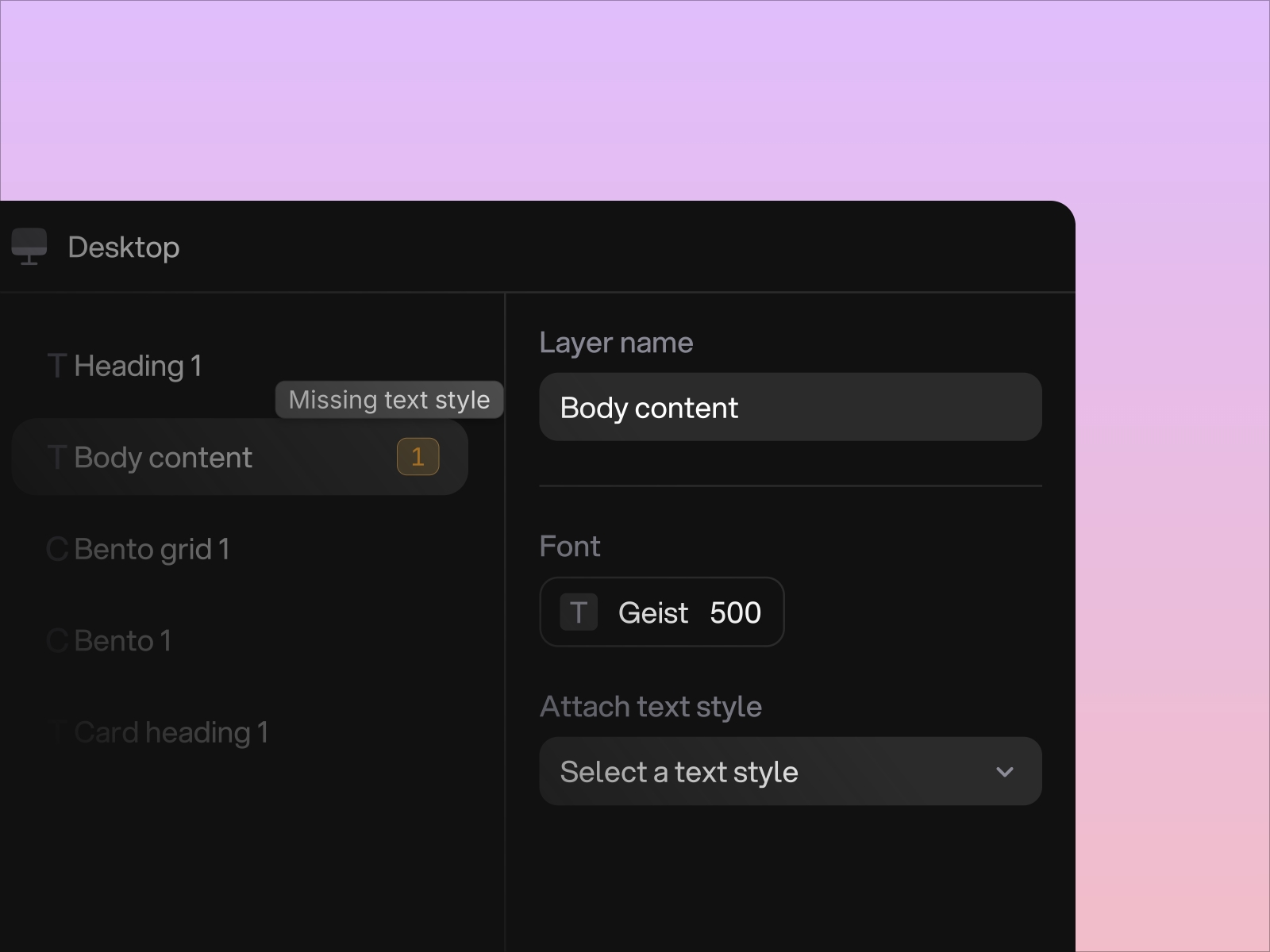 Thumbnail 2 for Style Checker, a Framer Marketplace plugin by Framer Lists.