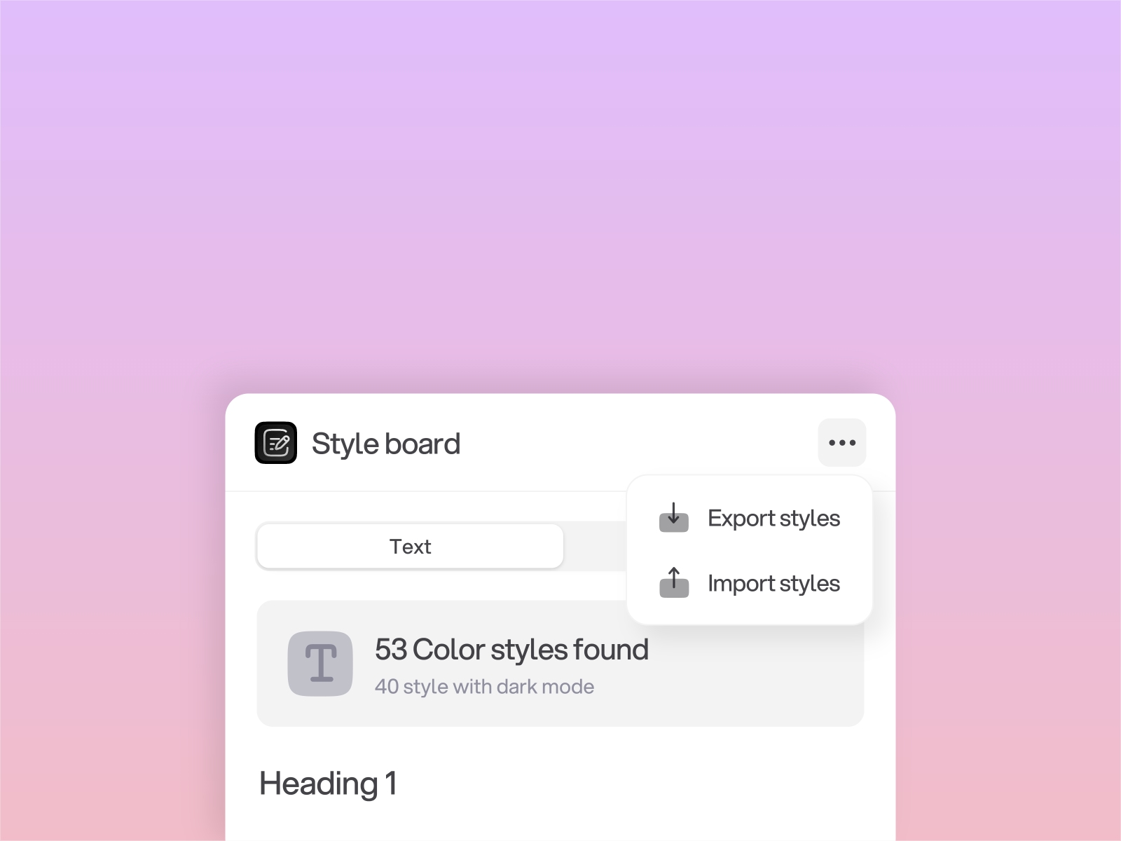 Thumbnail 2 for Style Board, a Framer Marketplace plugin by Framer Lists.