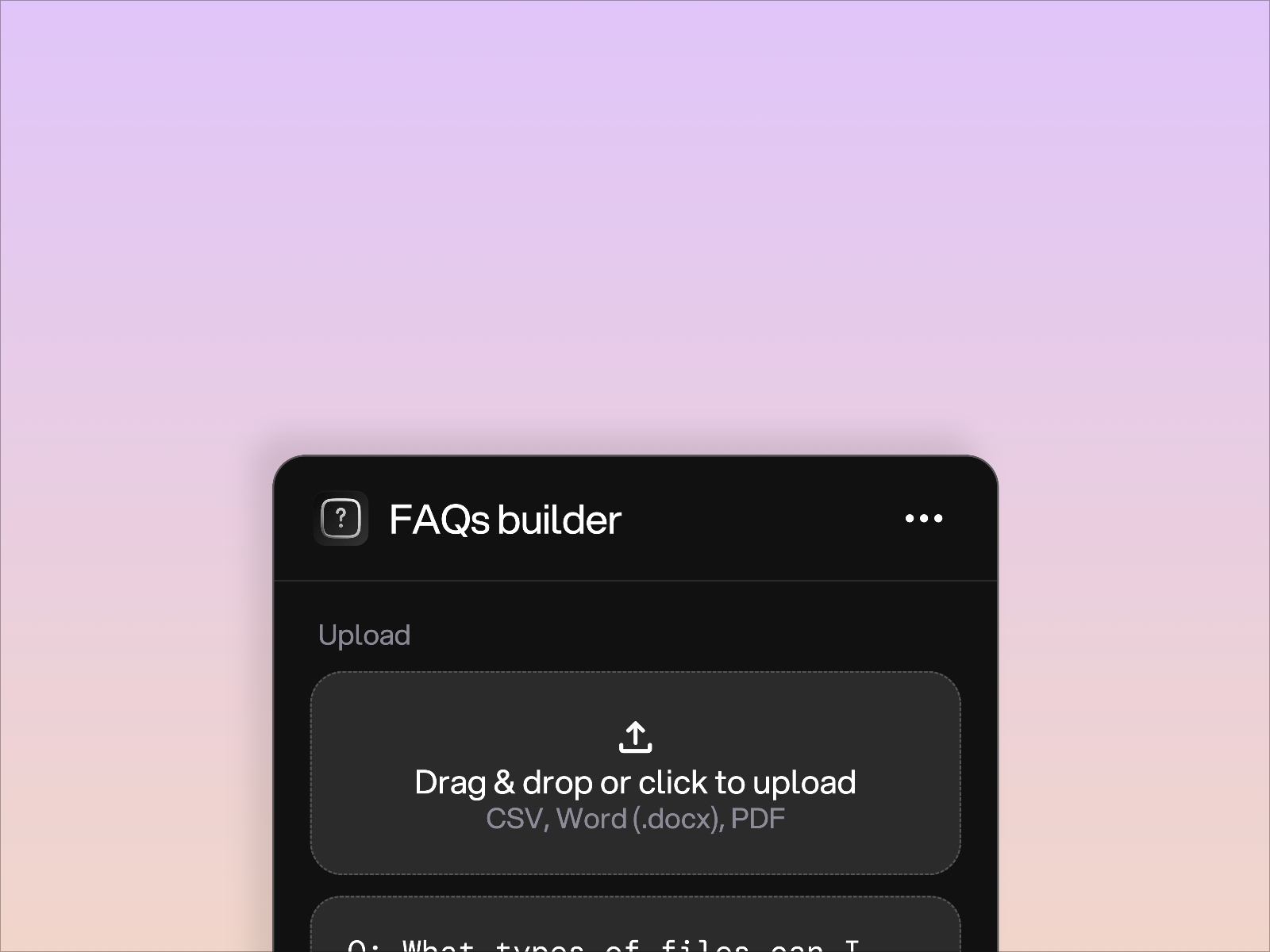 Thumbnail 1 for FAQs Builder, a Framer Marketplace plugin by Framer Lists.
