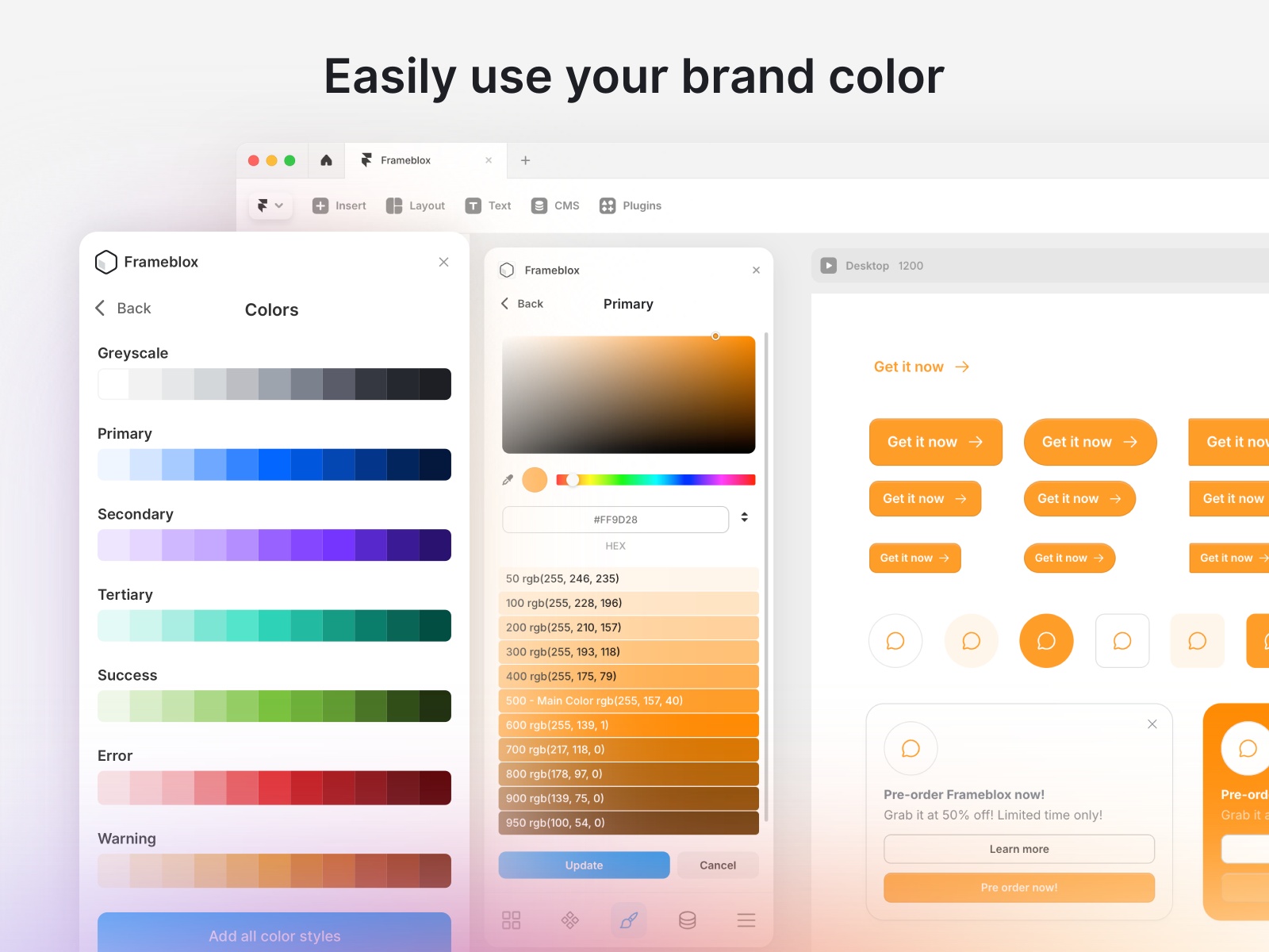 Screenshot 3 for Frameblox, a Framer Marketplace plugin by Solt Wagner.