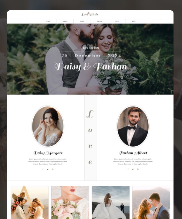Screenshot 4 for Lovebirds, a Framer Marketplace template by Framero.