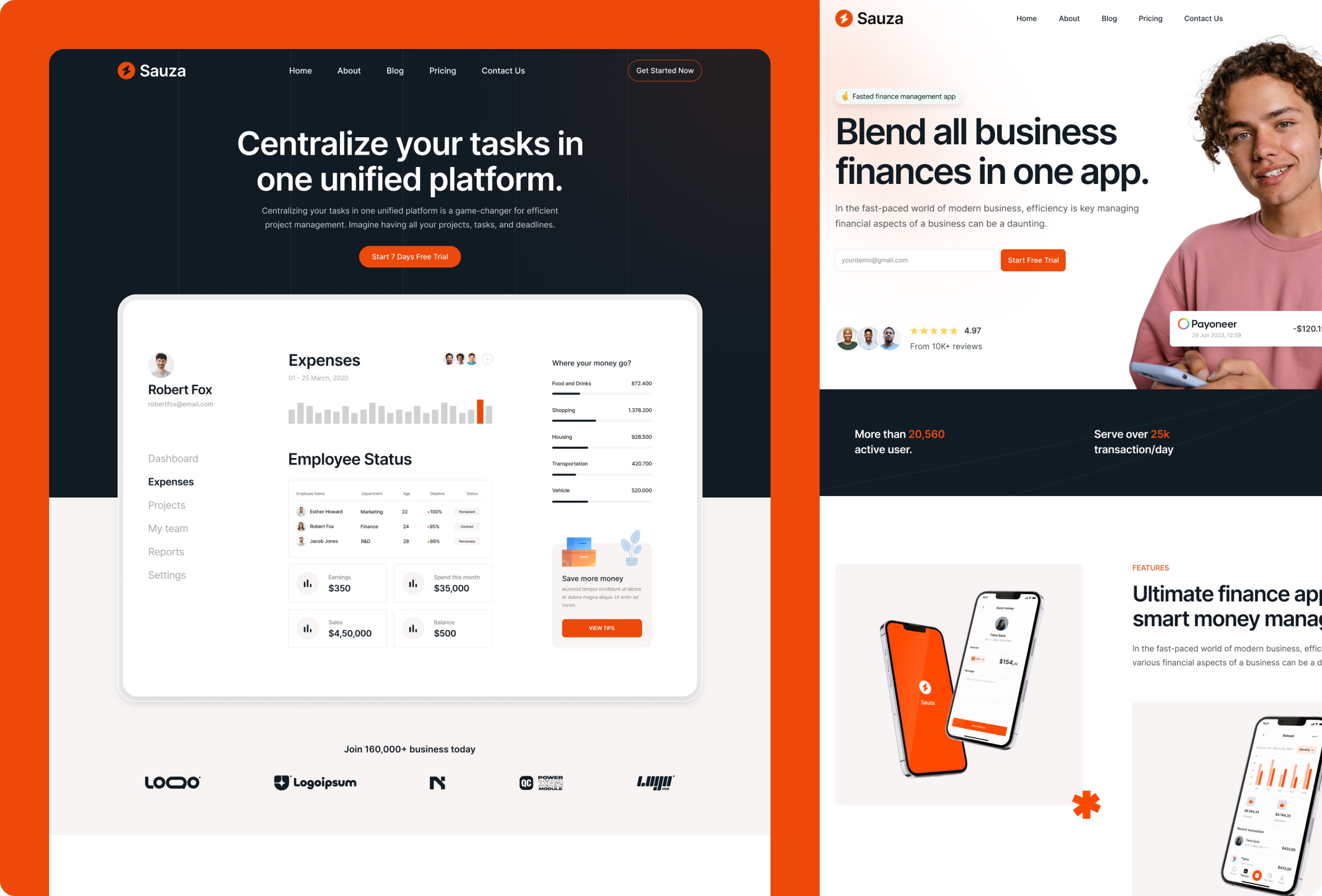 Screenshot 2 for Sauza, a Framer Marketplace template by FramerDevs.