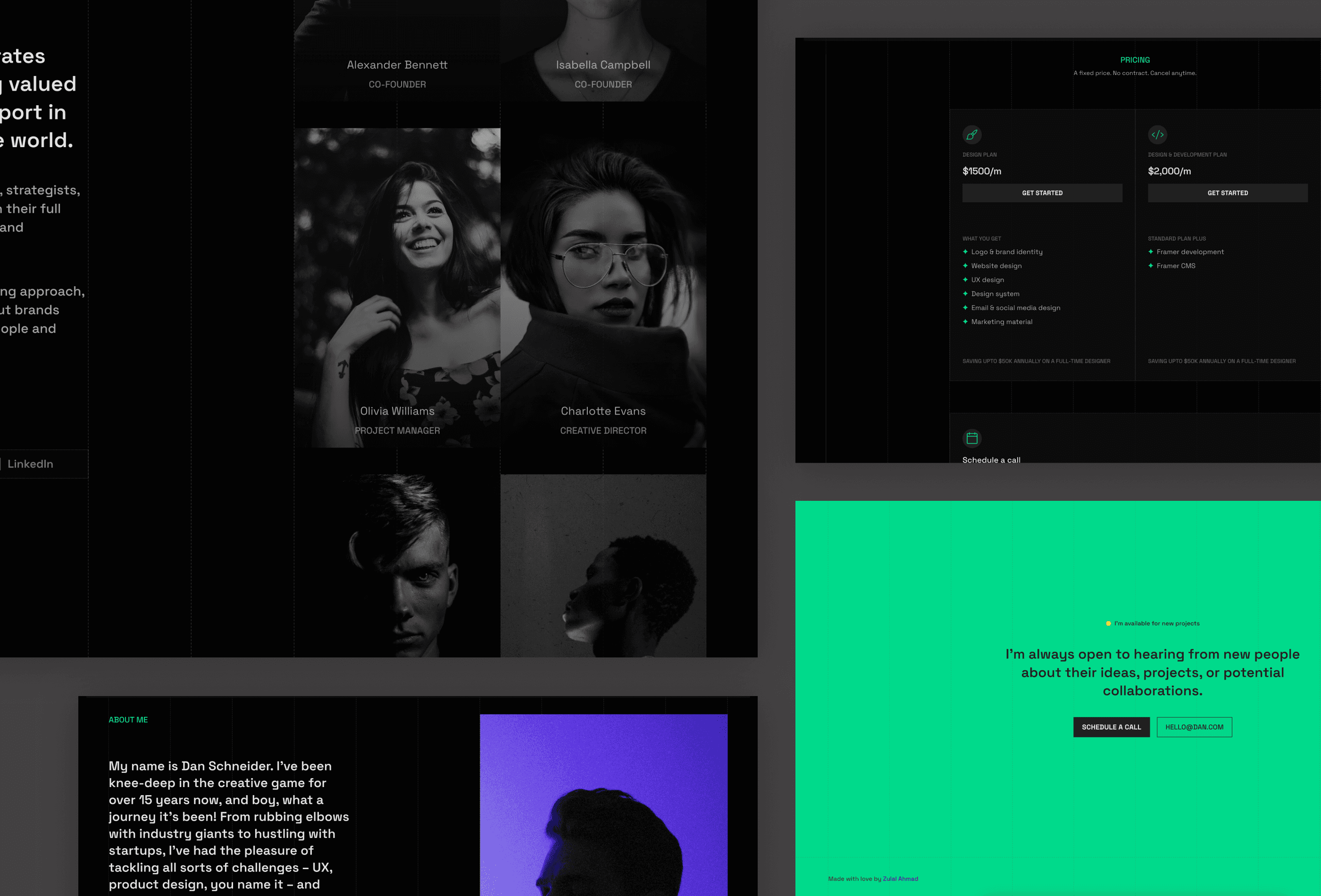 Screenshot 4 for Rumble, a Framer Marketplace template by Zulal.