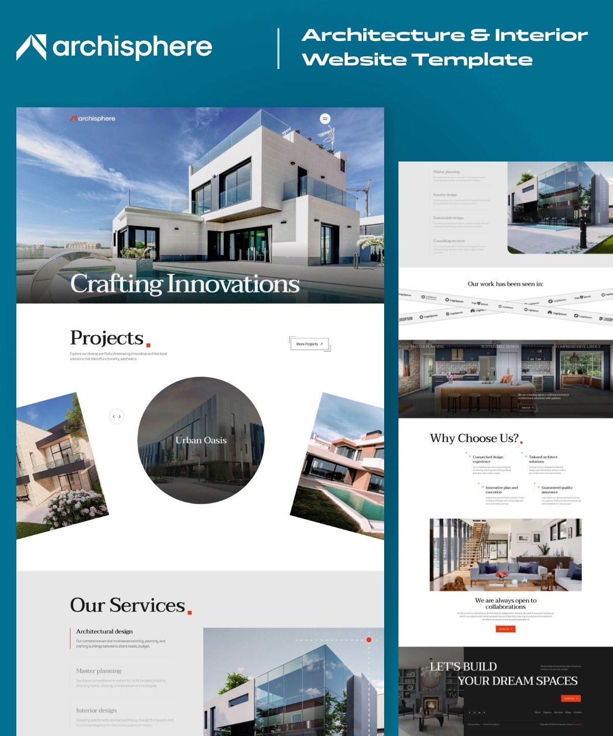 Screenshot 1 for Archisphere, a Framer Marketplace template by Goodspeed.