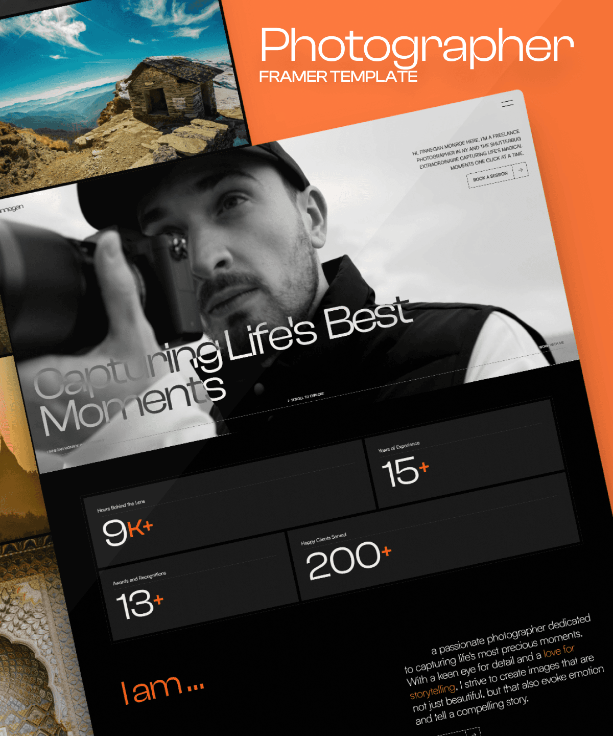Thumbnail 1 for Photographer, a Framer Marketplace template by Real Mehedi.