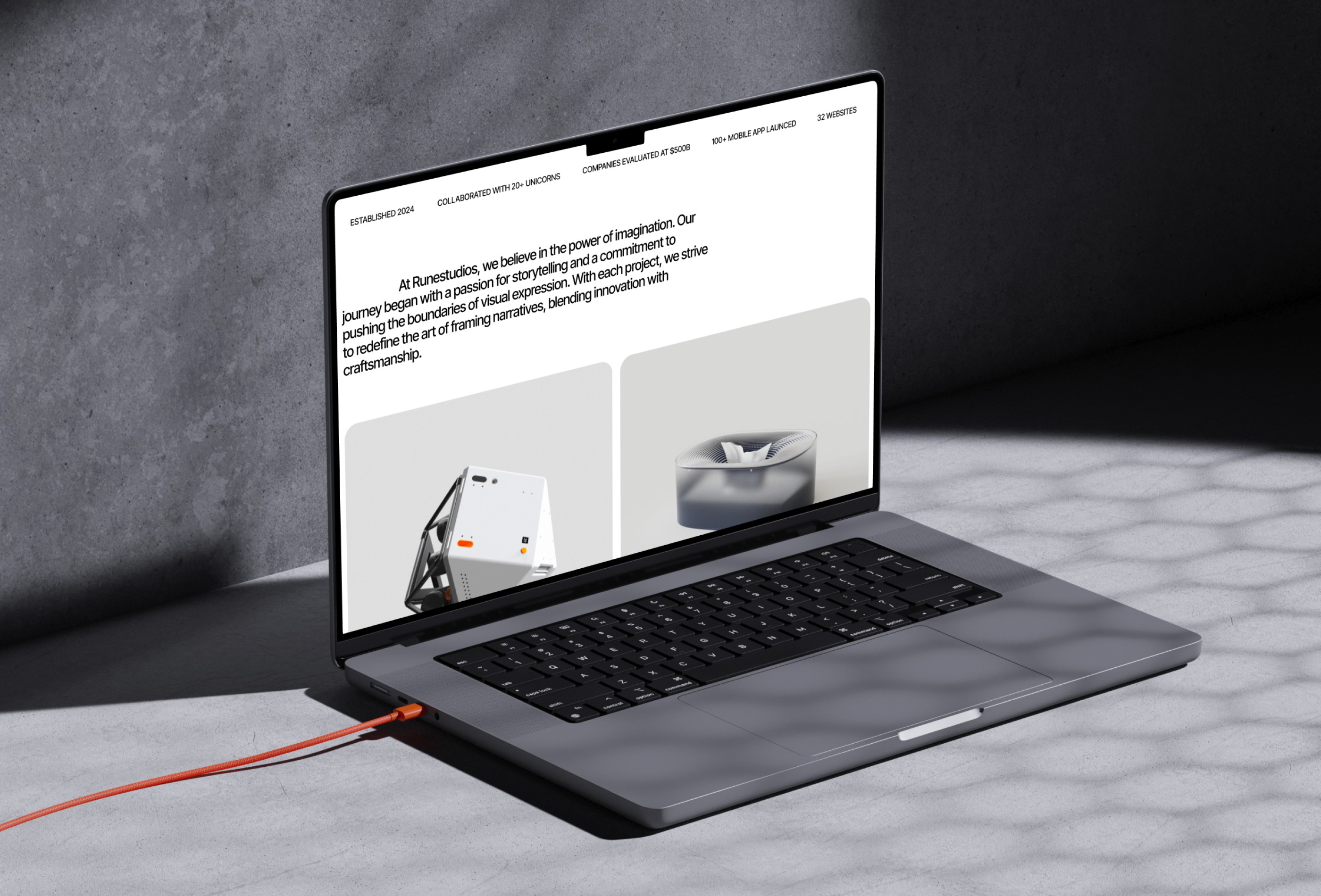 Screenshot 3 for RuneStudios, a Framer Marketplace template by Ozenua Oluwatobi.