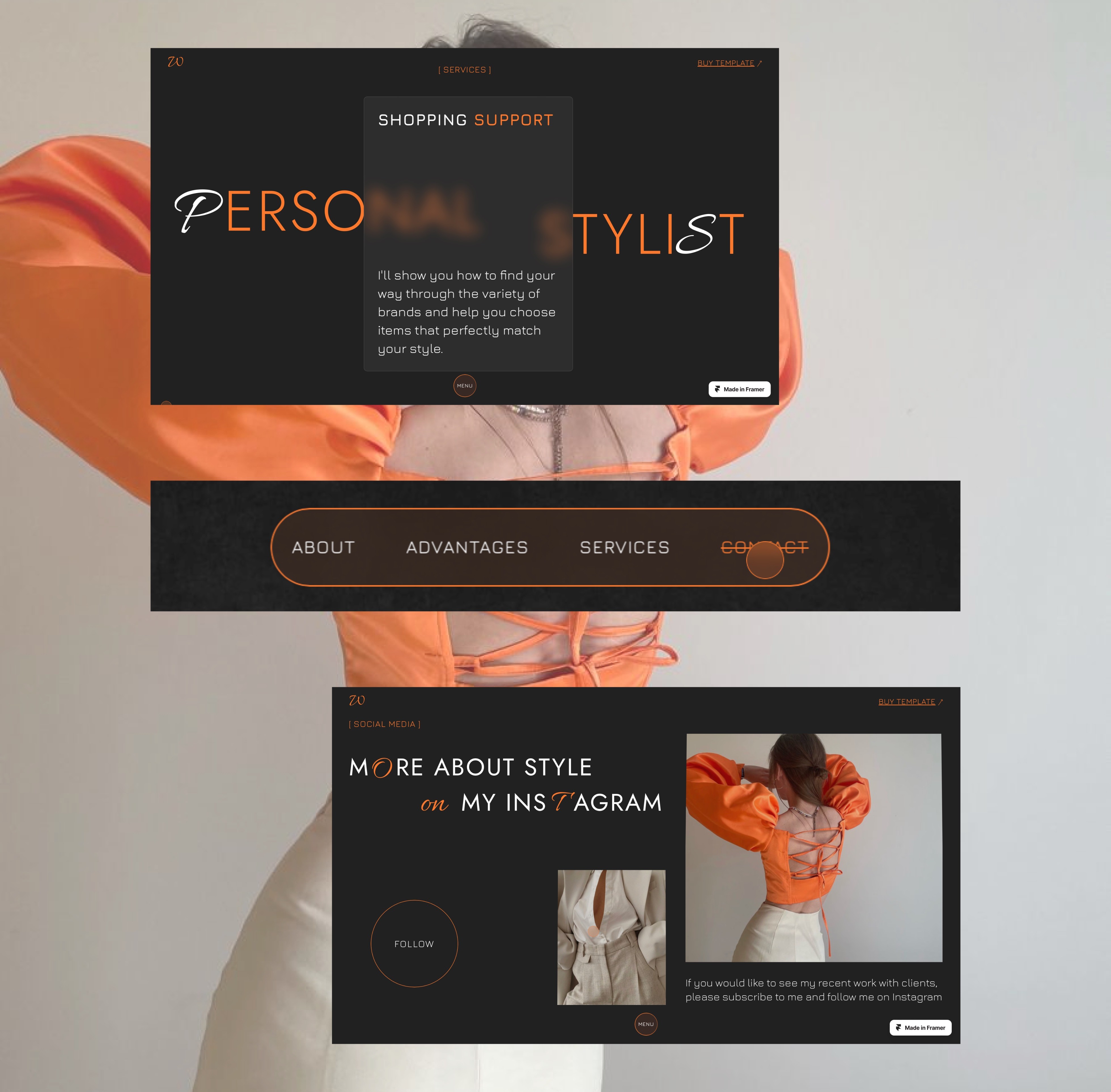 Screenshot 3 for Isabella, a Framer Marketplace template by Sonya.