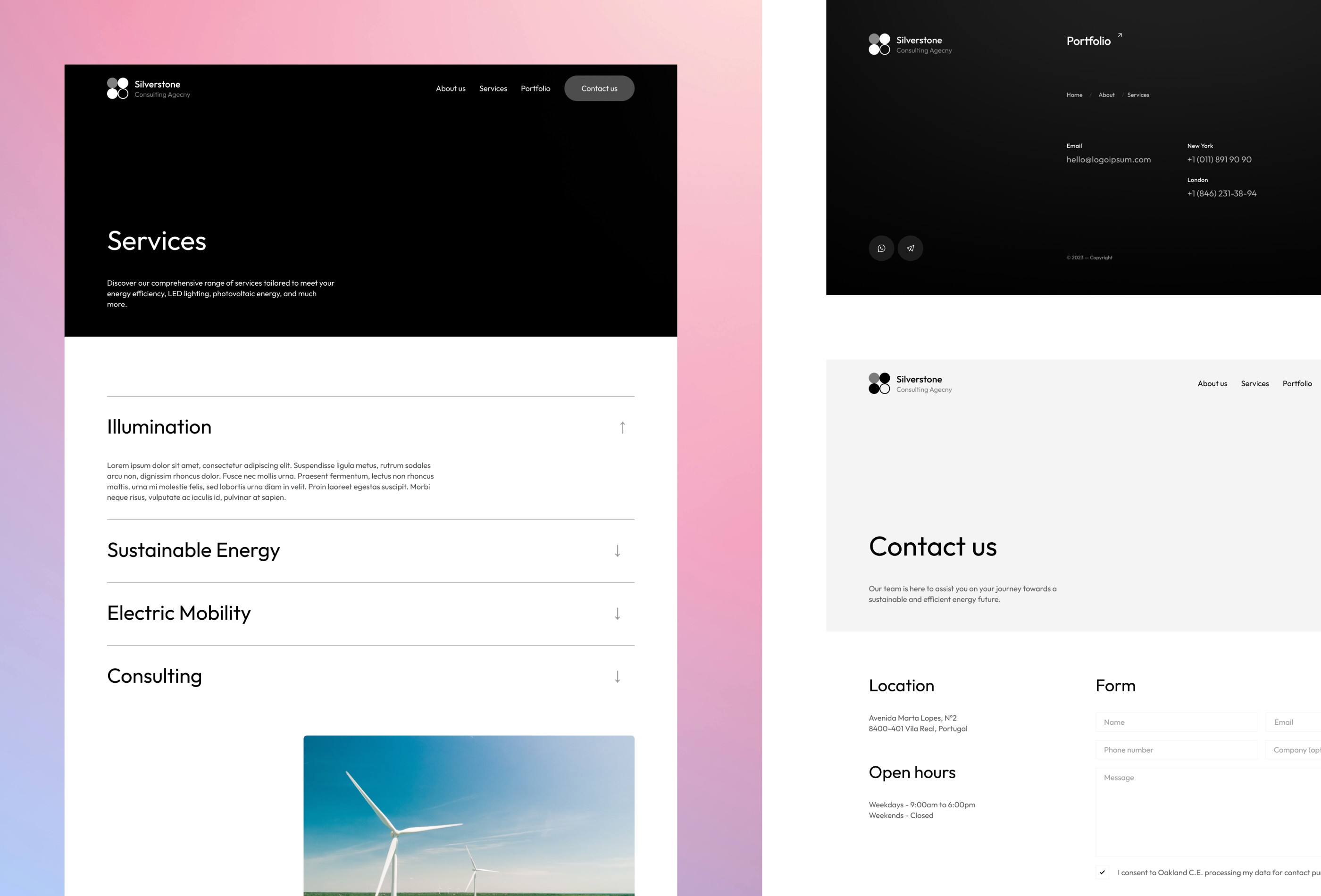 Screenshot 4 for Silverstone, a Framer Marketplace template by Svetozar.