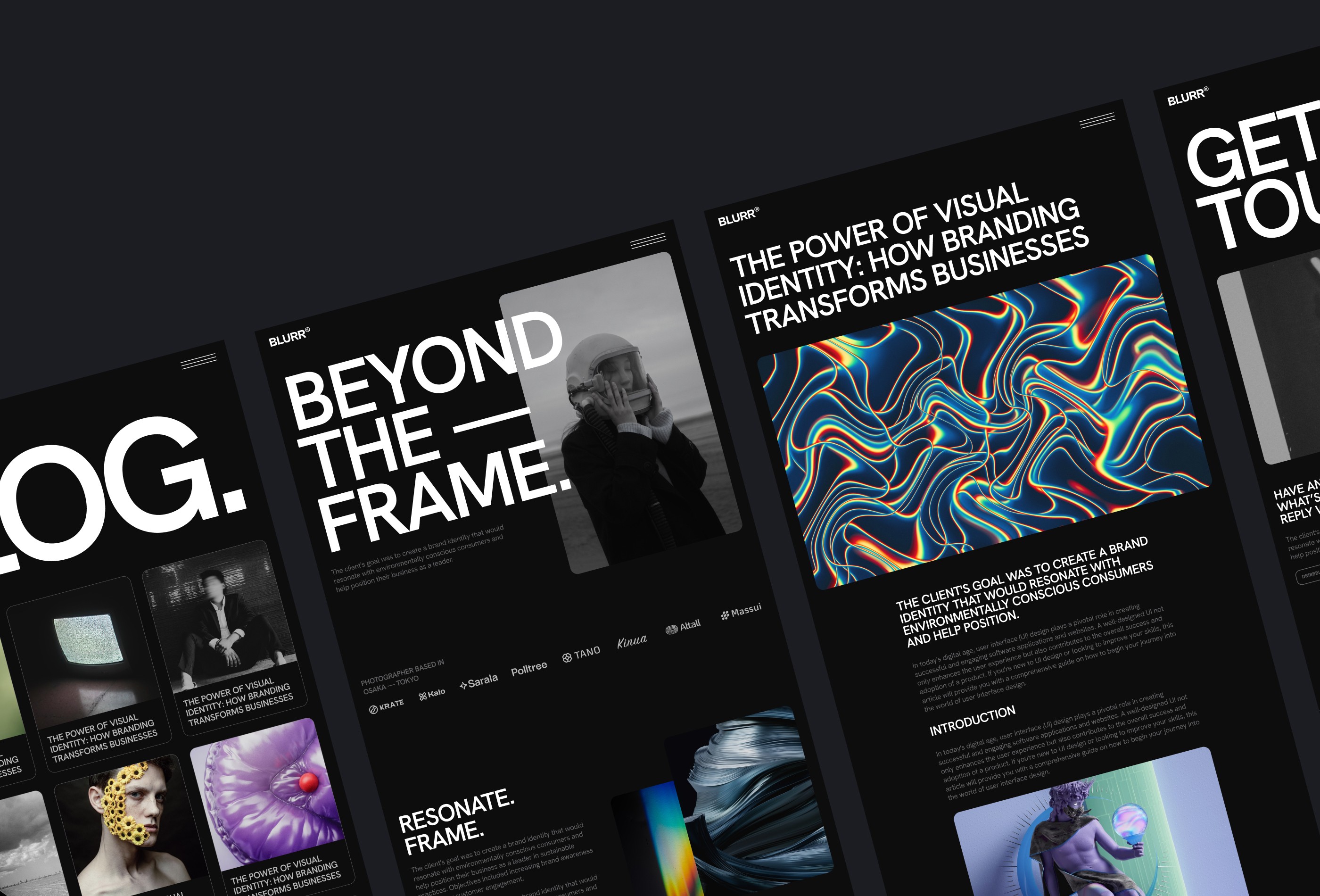Screenshot 4 for Blurr, a Framer Marketplace template by Clonify.