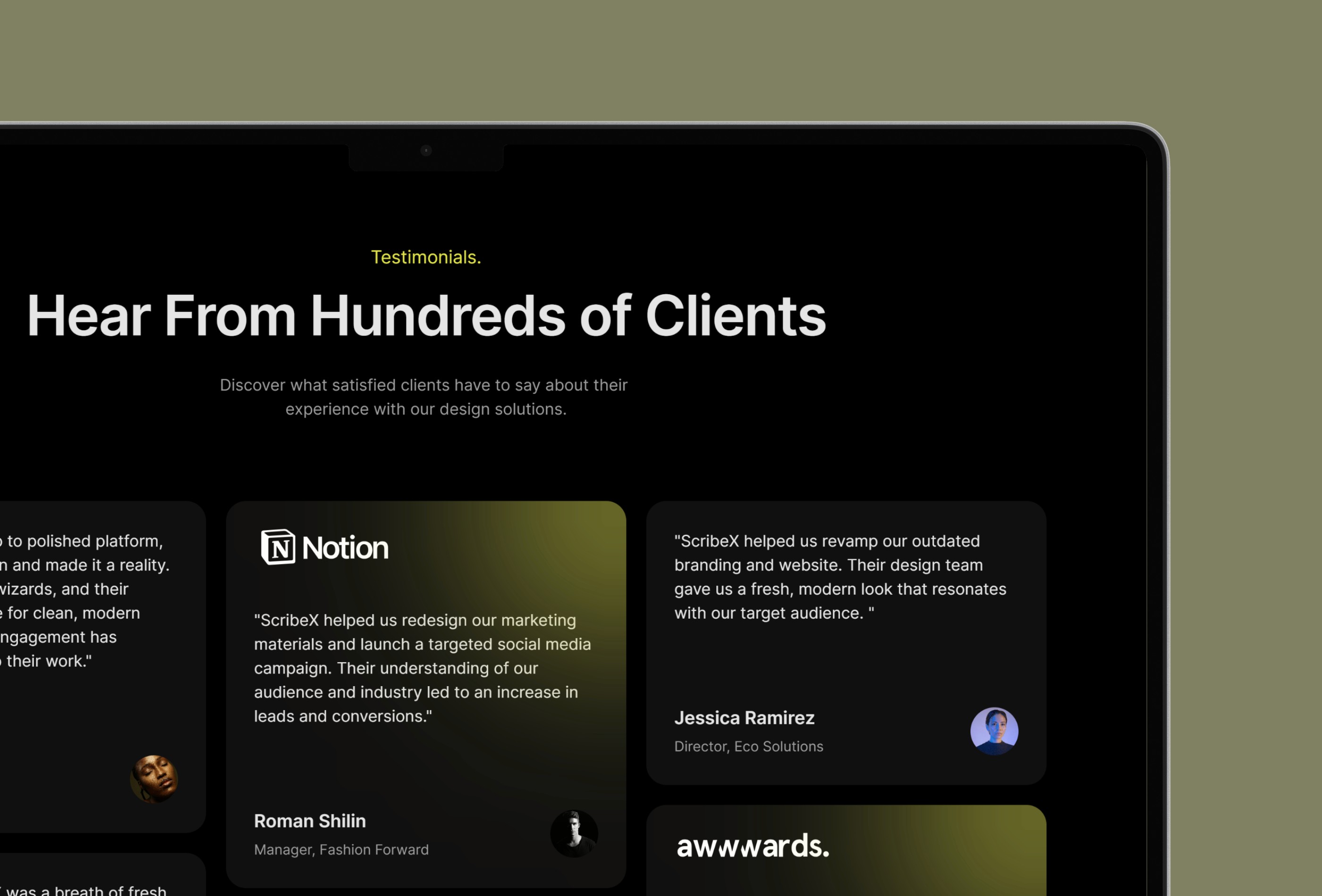 Screenshot 4 for ScribeX, a Framer Marketplace template by Khalid Dashash.