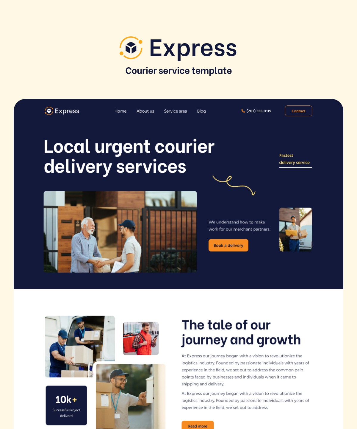 Screenshot 1 for Express, a Framer Marketplace template by Framership.