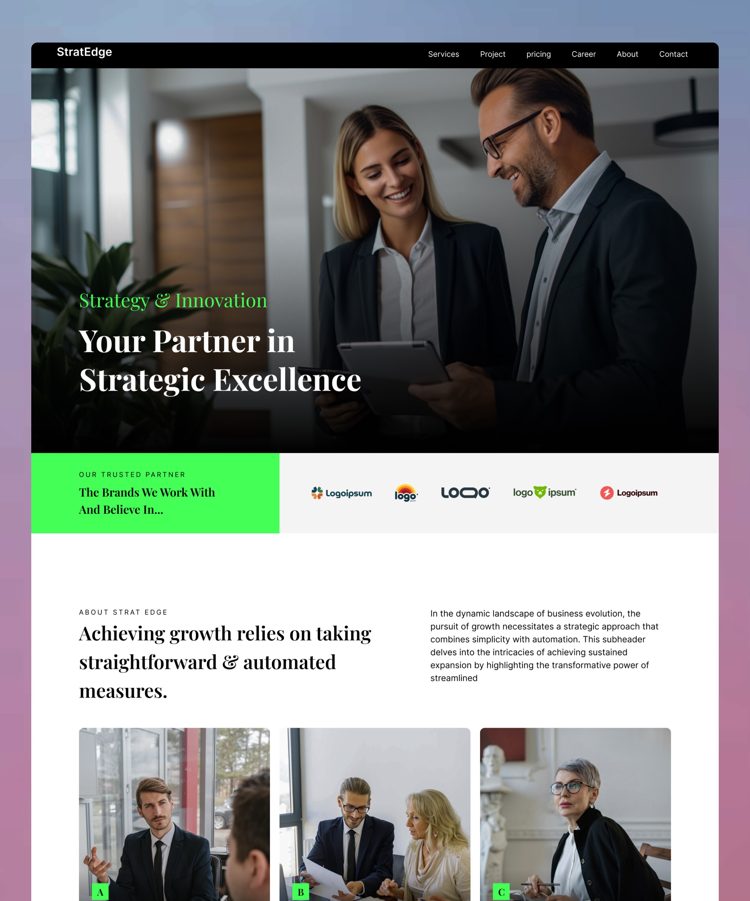 Screenshot 1 for Consultzo, a Framer Marketplace template by Olabode Felix Akinyemi.
