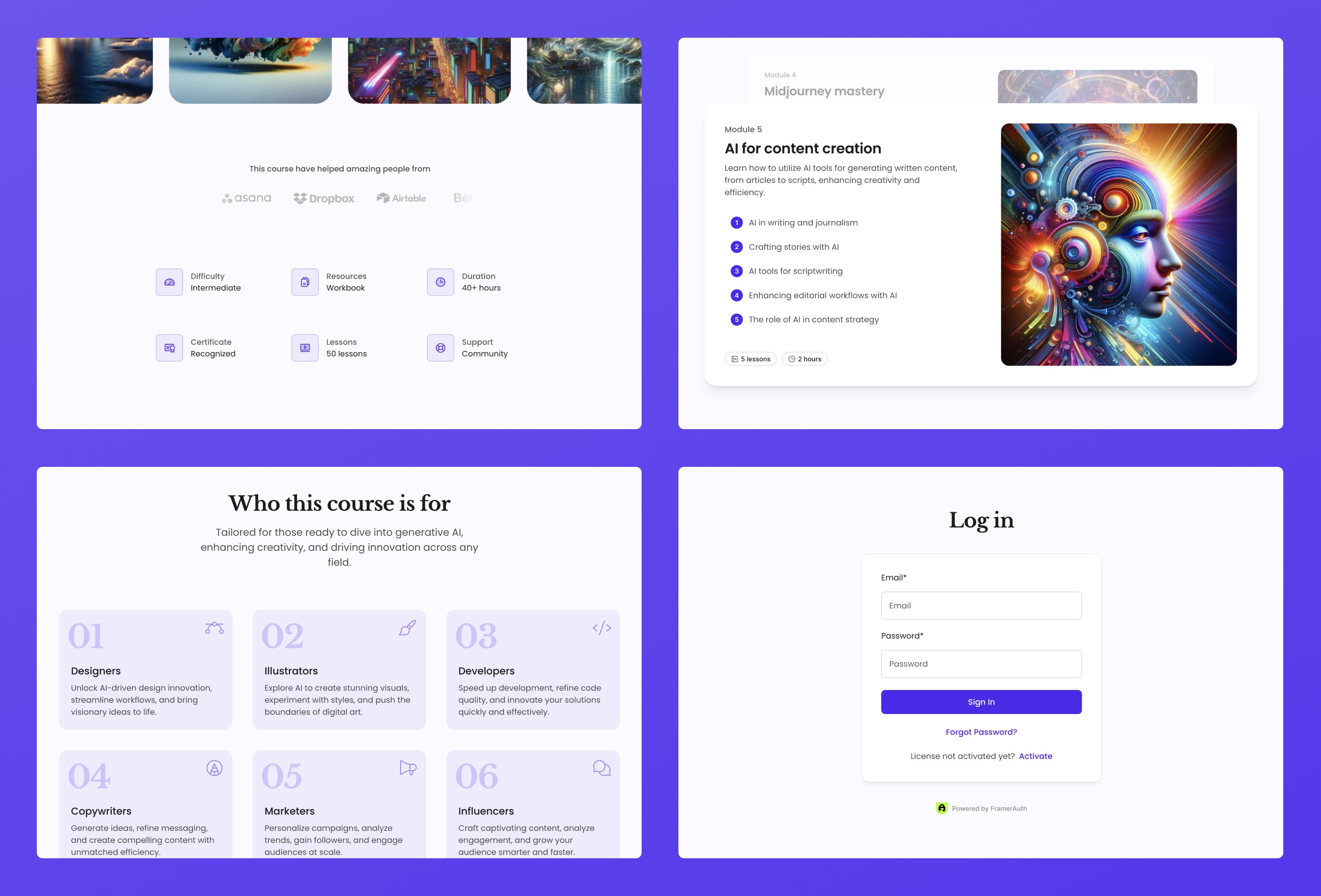 Screenshot 3 for Mastery, a Framer Marketplace template by Boon Design.