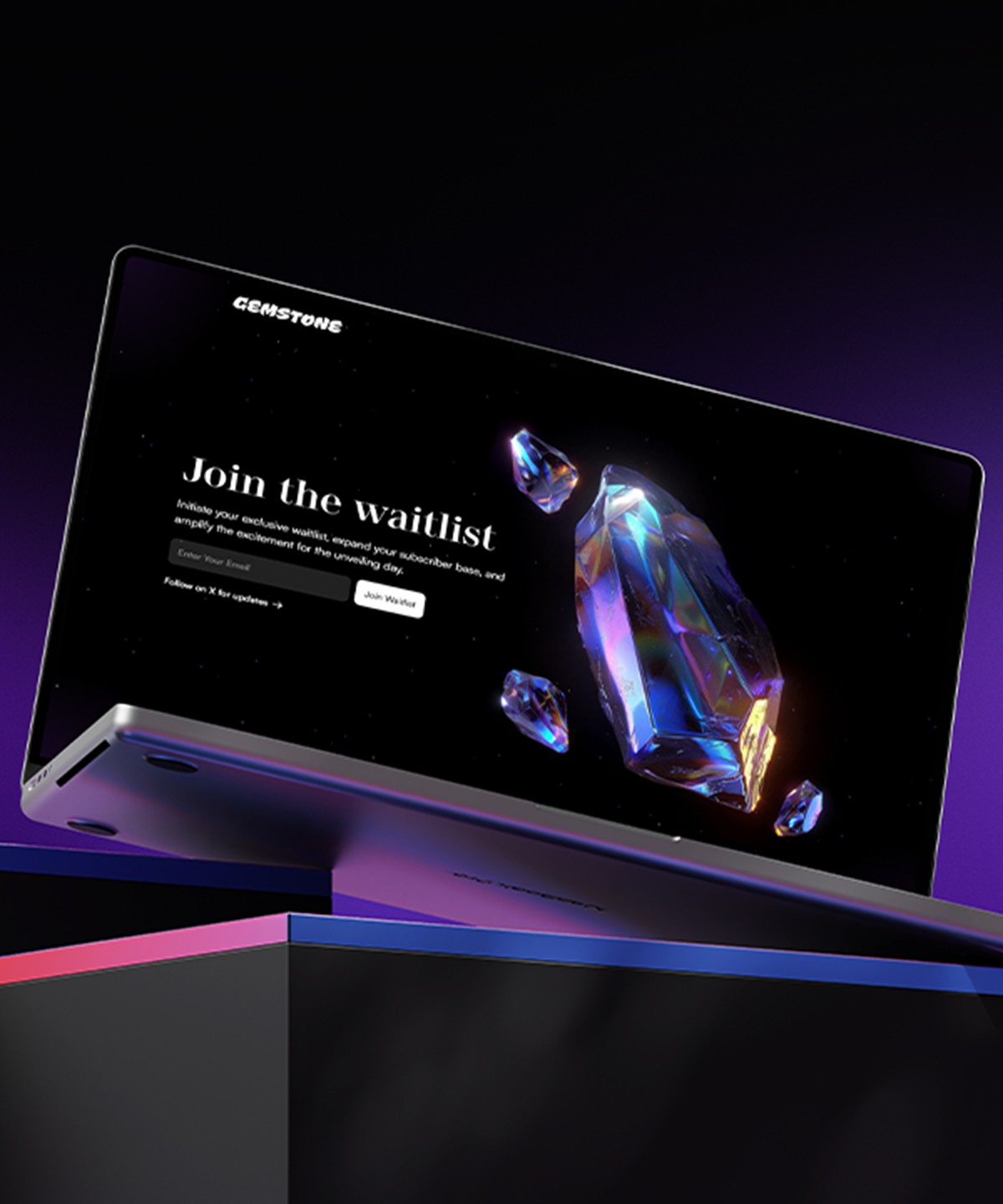 Screenshot 1 for Gemstone, a Framer Marketplace template by Mickces.