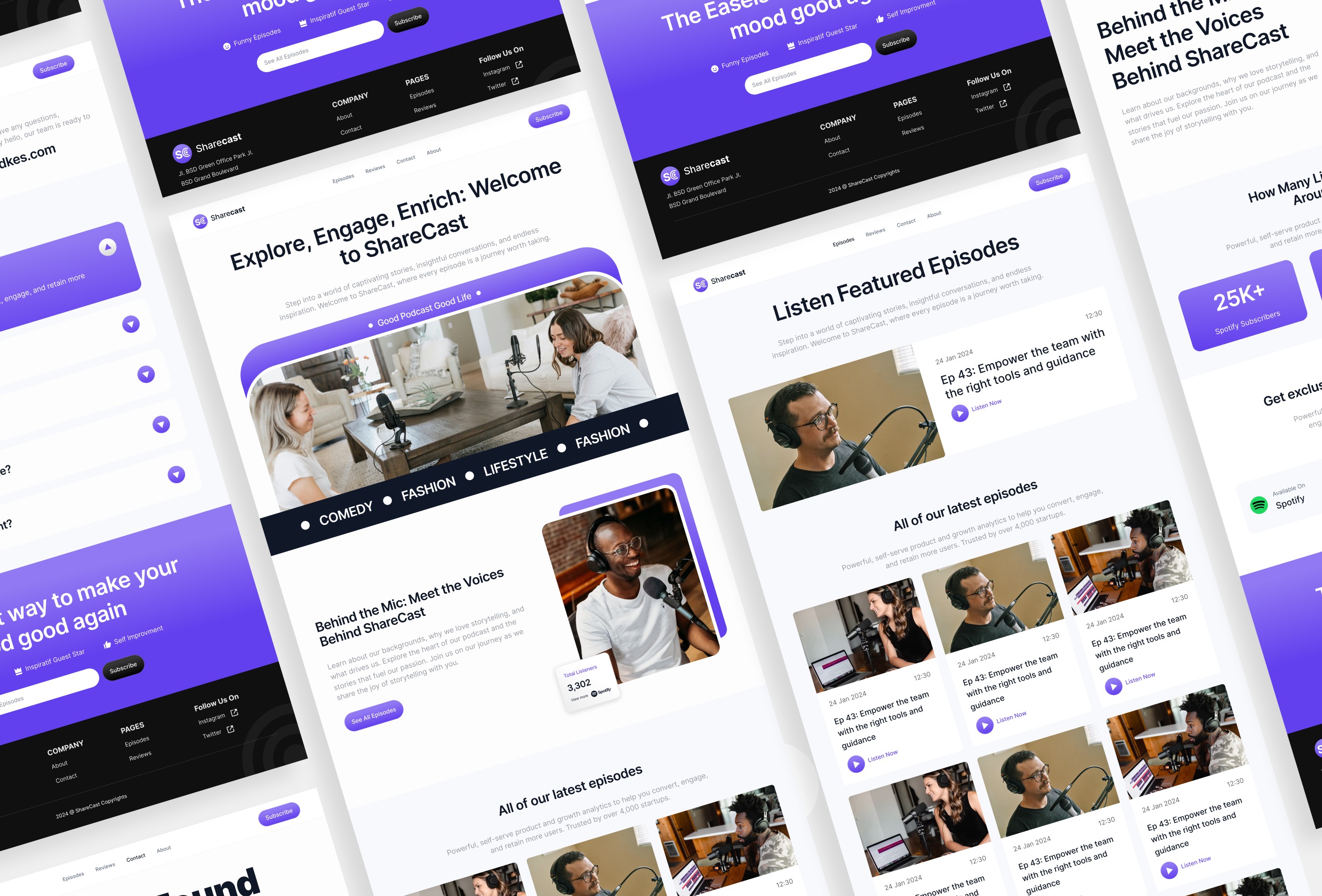 Screenshot 3 for ShareCast, a Framer Marketplace template by Yoga Adam Al Hazmi.