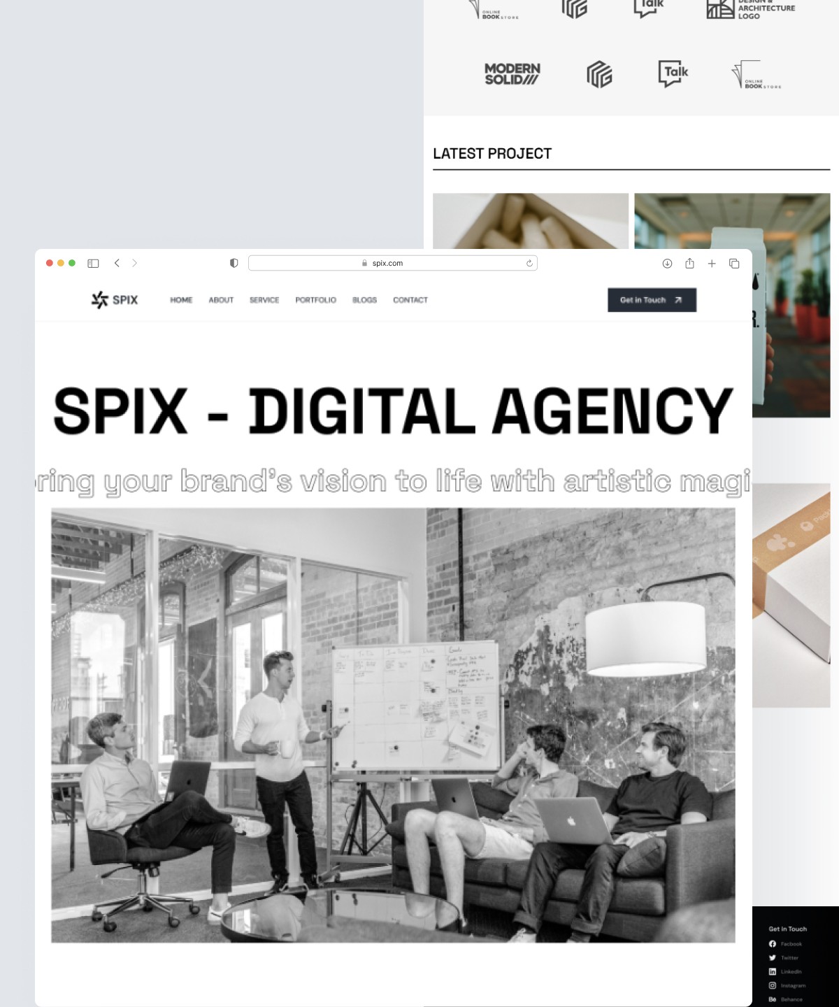 Screenshot 1 for Spix, a Framer Marketplace template by Getah.