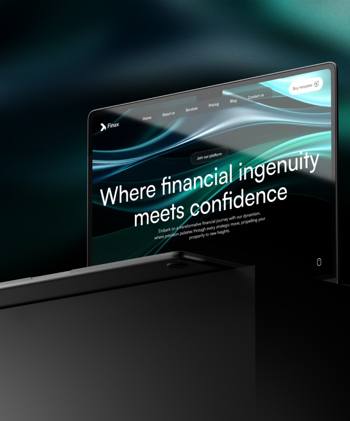 Screenshot 1 for Finax, a Framer Marketplace template by Tolv.Studio.