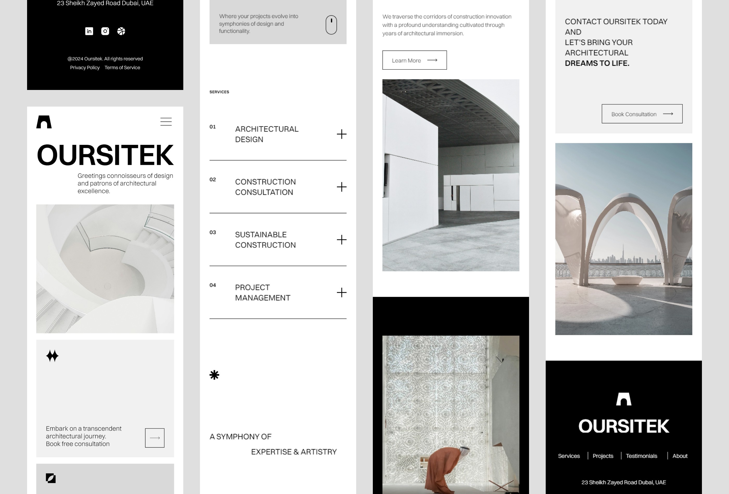 Screenshot 4 for Oursitek, a Framer Marketplace template by Fath Irfaan.