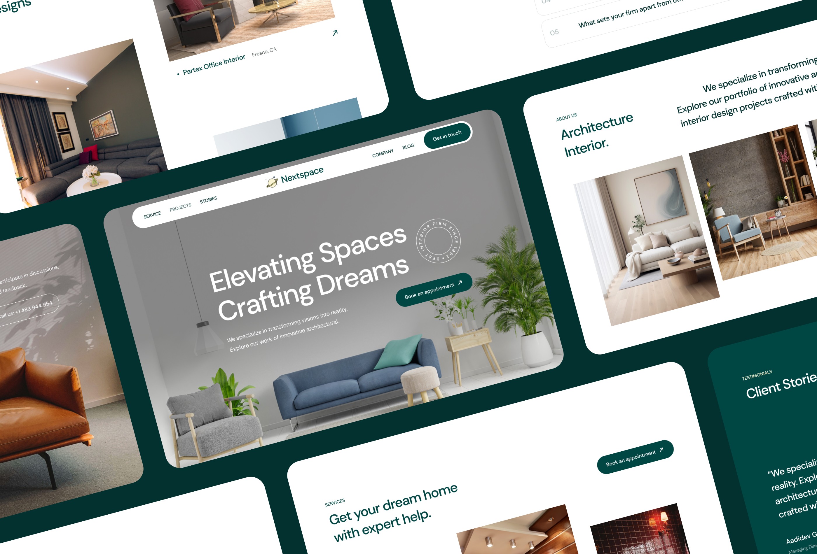 Screenshot 1 for NextSpace, a Framer Marketplace template by Framerbite.