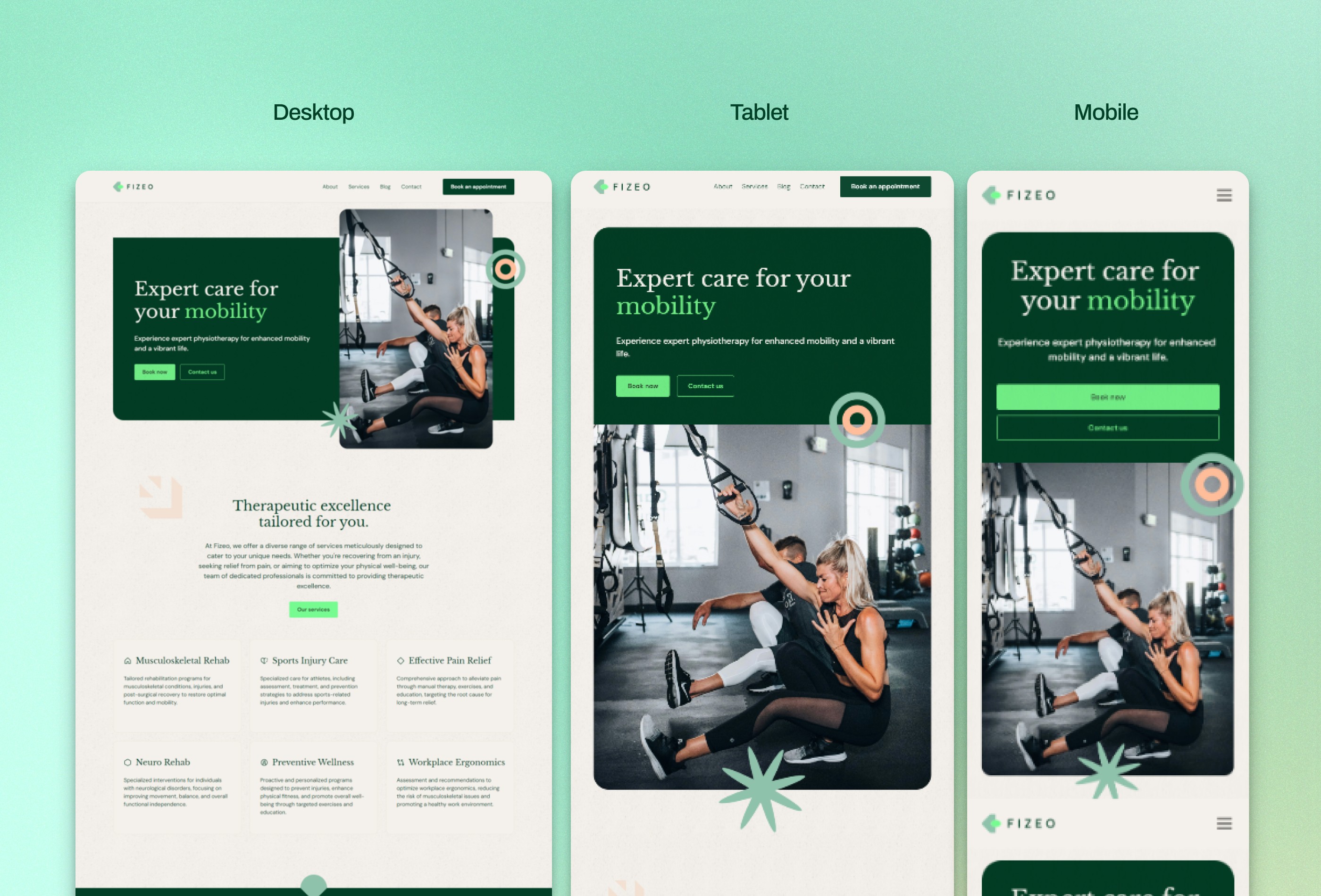 Screenshot 4 for Fizeo, a Framer Marketplace template by Vilu.