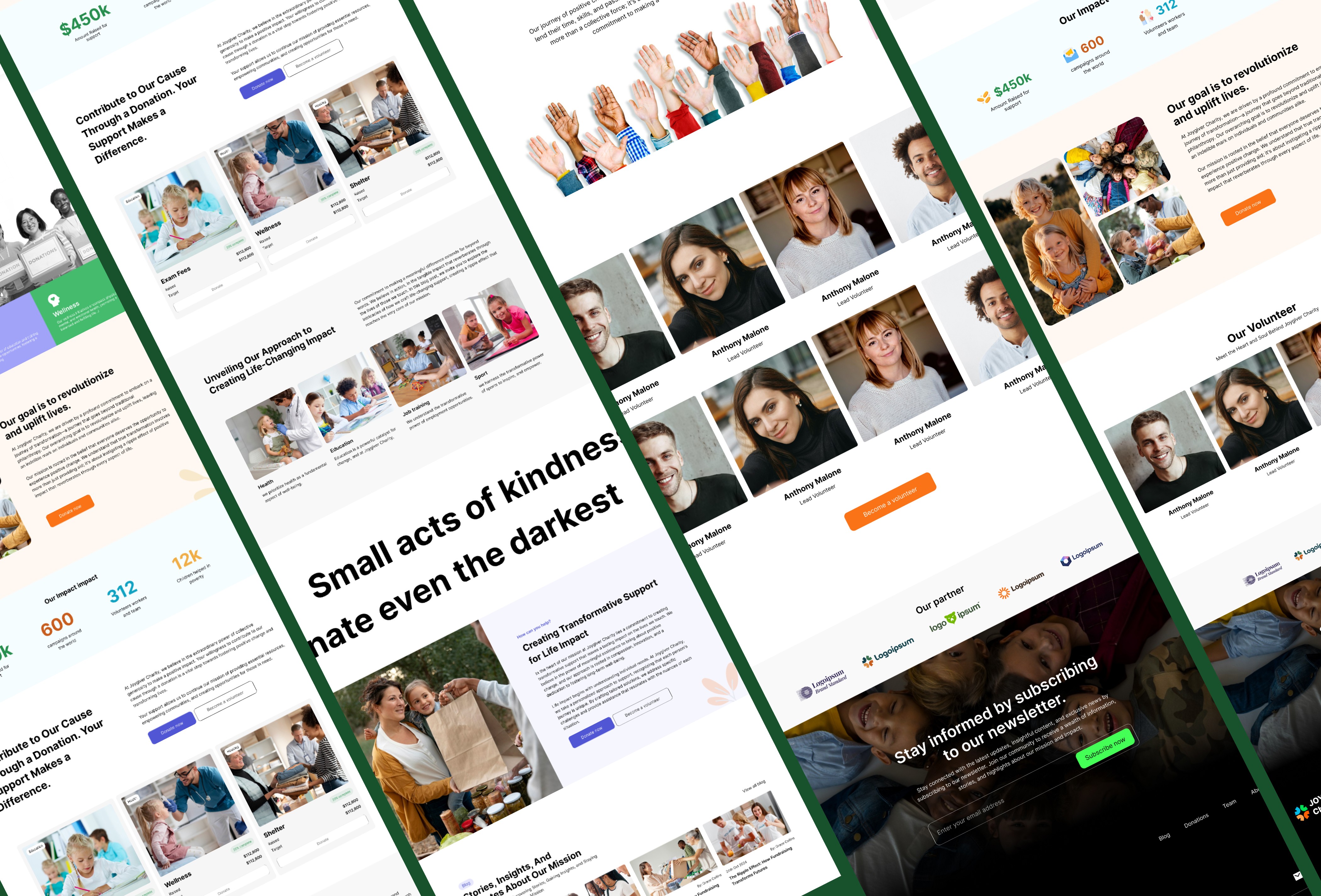 Screenshot 3 for Joygiver, a Framer Marketplace template by Olabode Felix Akinyemi.