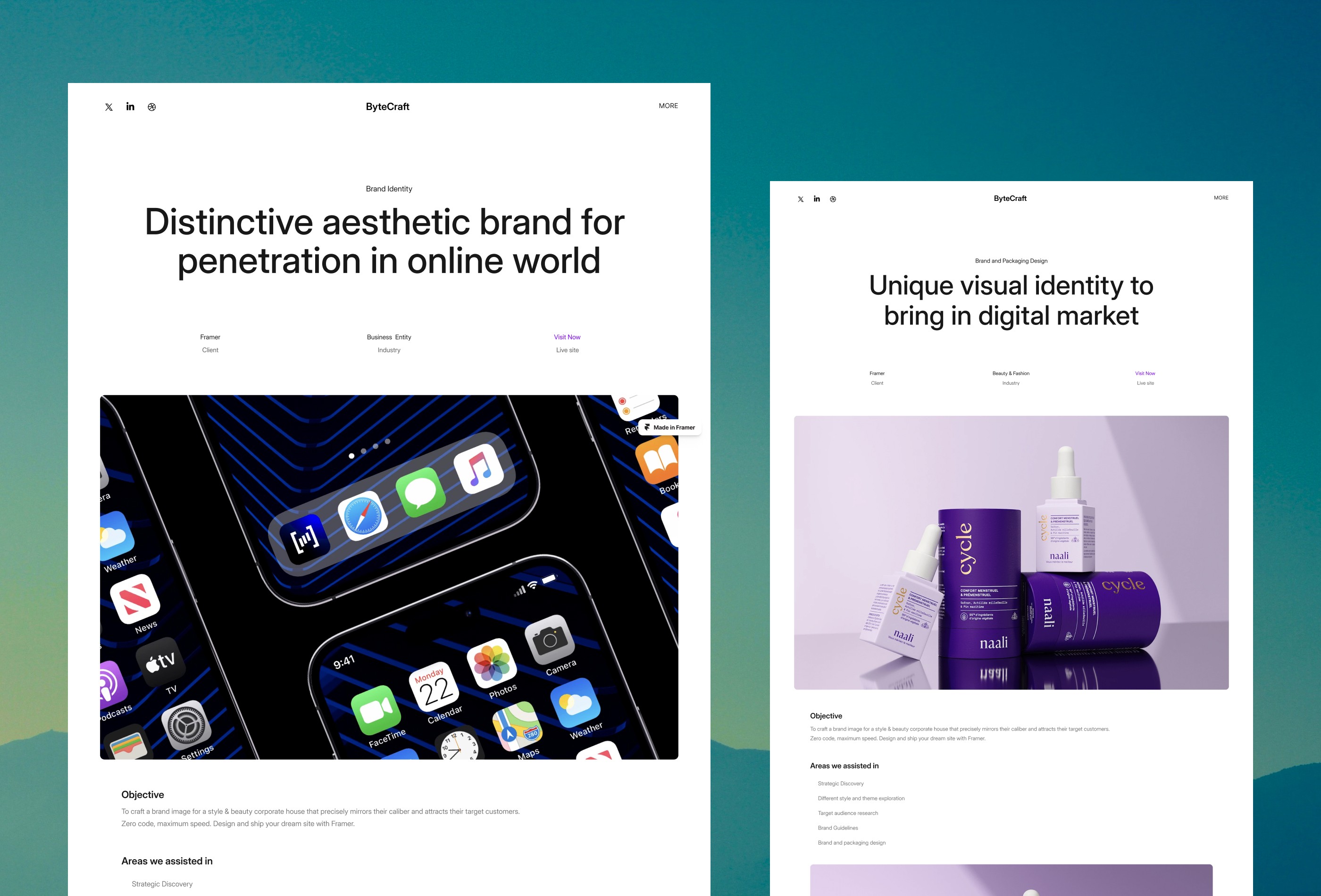 Screenshot 3 for Bytecraft, a Framer Marketplace template by Mayur.