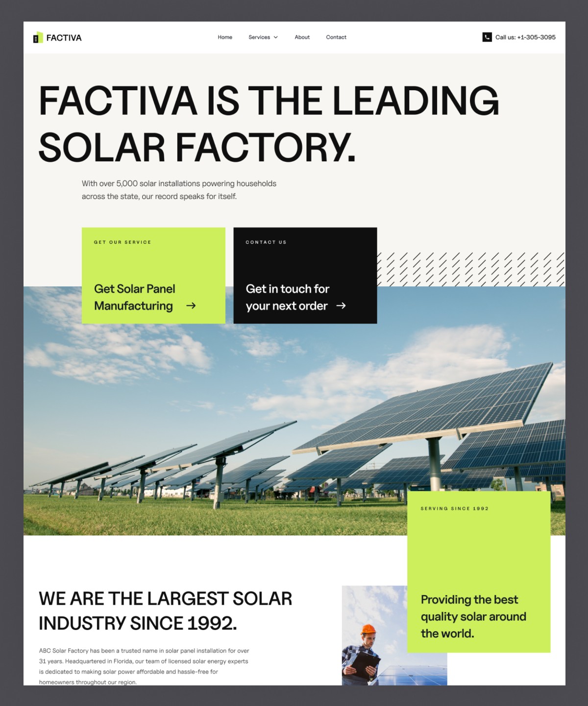 Screenshot 1 for Factiva, a Framer Marketplace template by Framerbite.