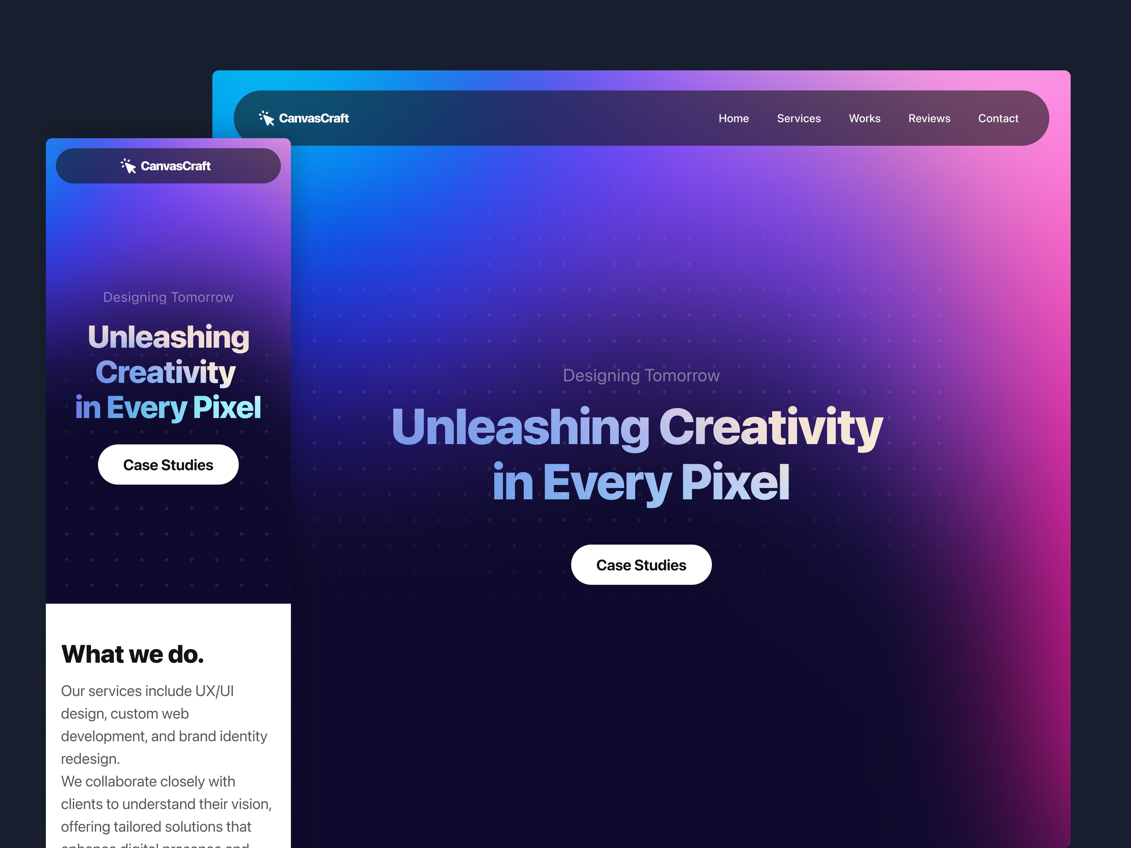 Thumbnail 2 for CanvasCraft, a Framer Marketplace template by OriginFrame.