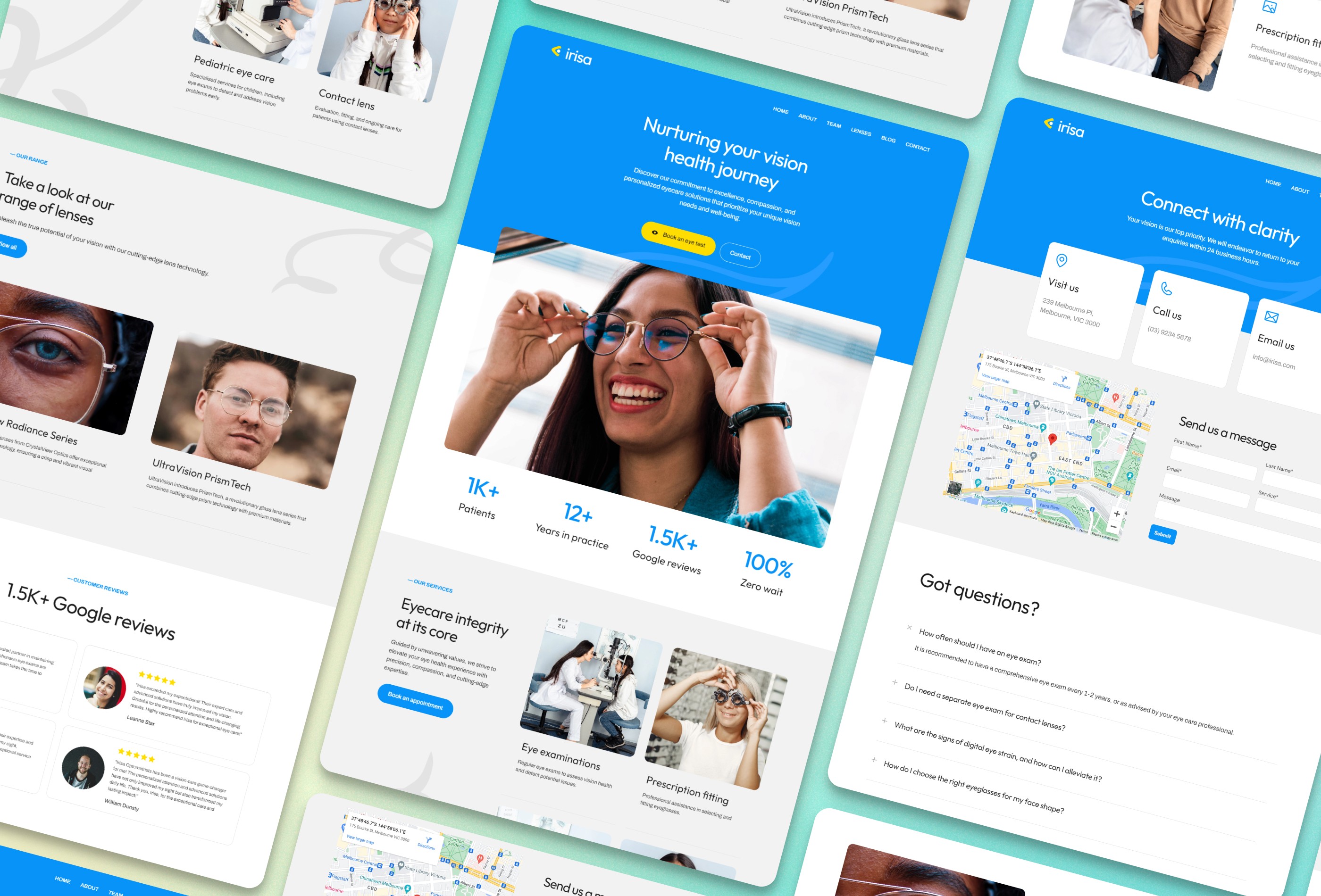 Screenshot 3 for Irisa, a Framer Marketplace template by Vilu.