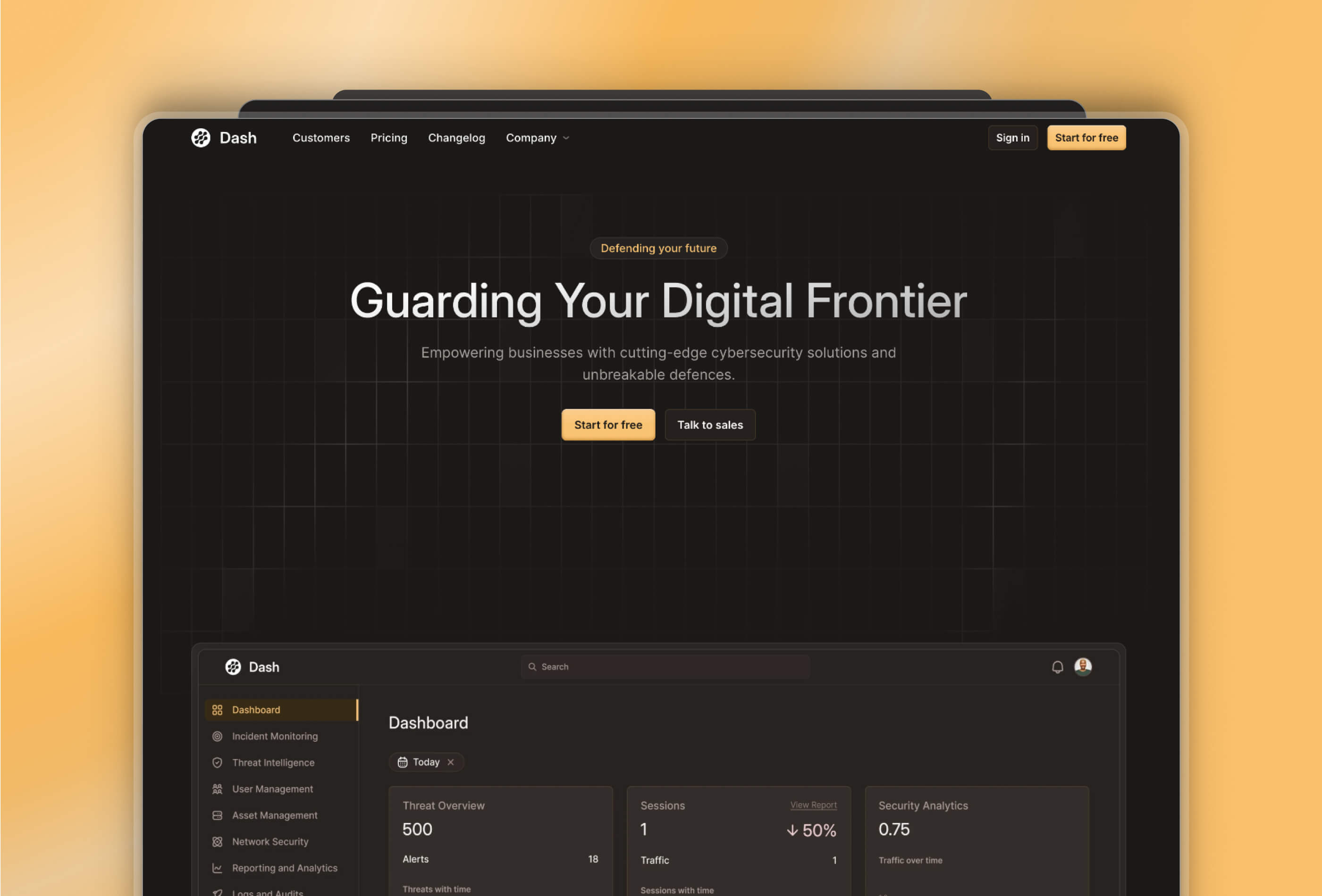 Screenshot 2 for Dash, a Framer Marketplace template by Yadwinder Singh.