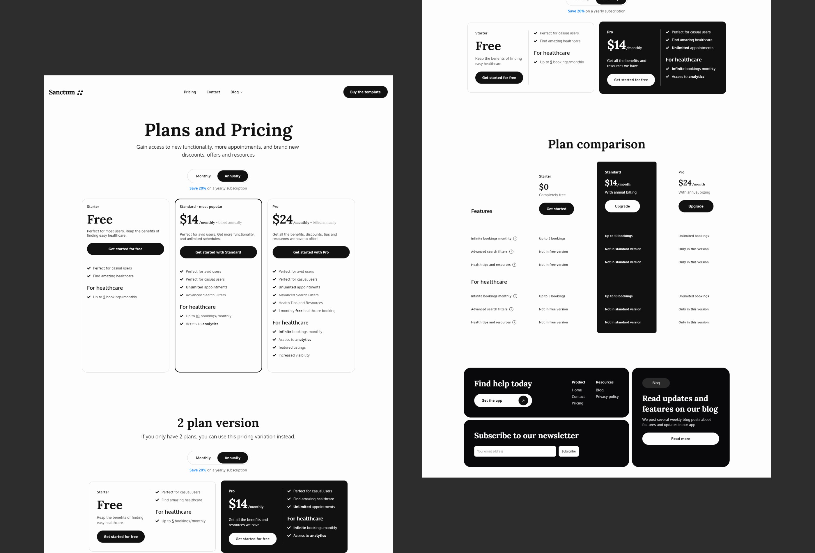 Screenshot 4 for Sanctum, a Framer Marketplace template by Trym Foss.