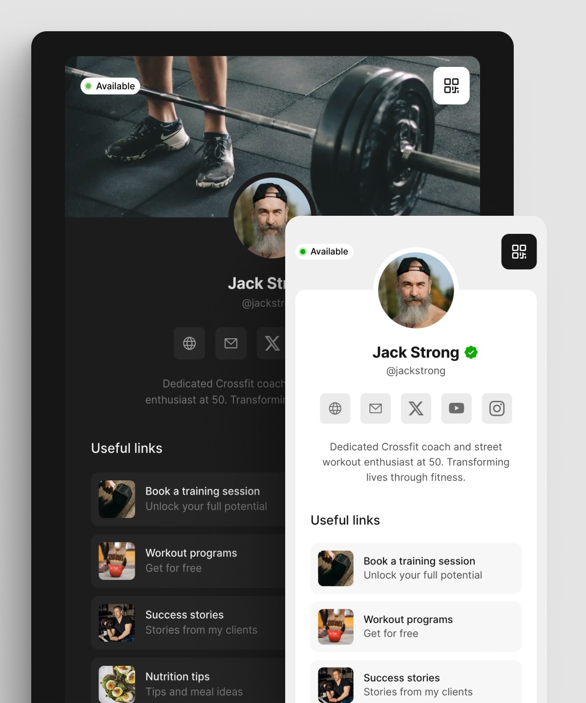 Screenshot 1 for Linqs, a Framer Marketplace template by Boon Design.