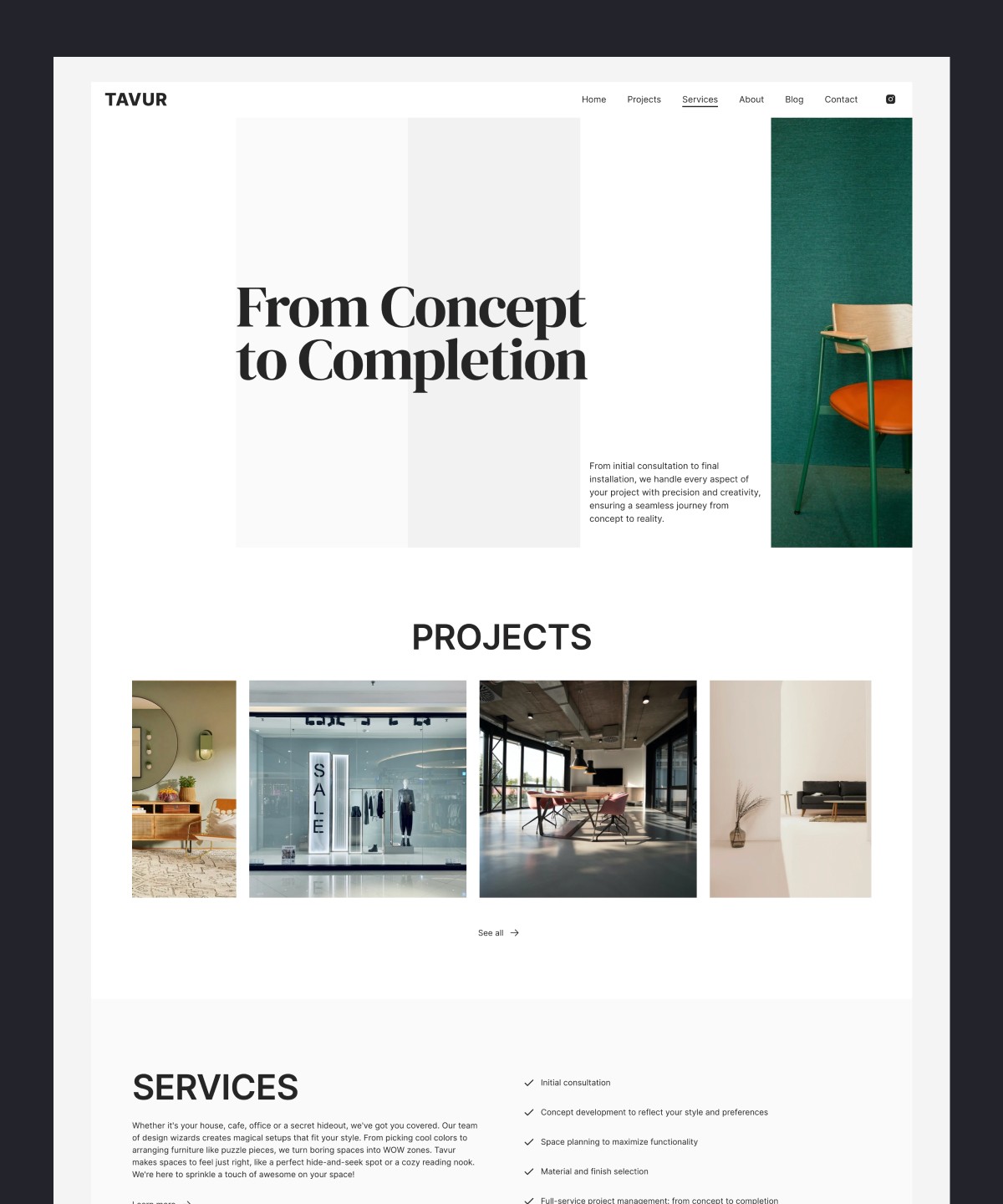 Screenshot 1 for Blueprint, a Framer Marketplace template by Blueprint.