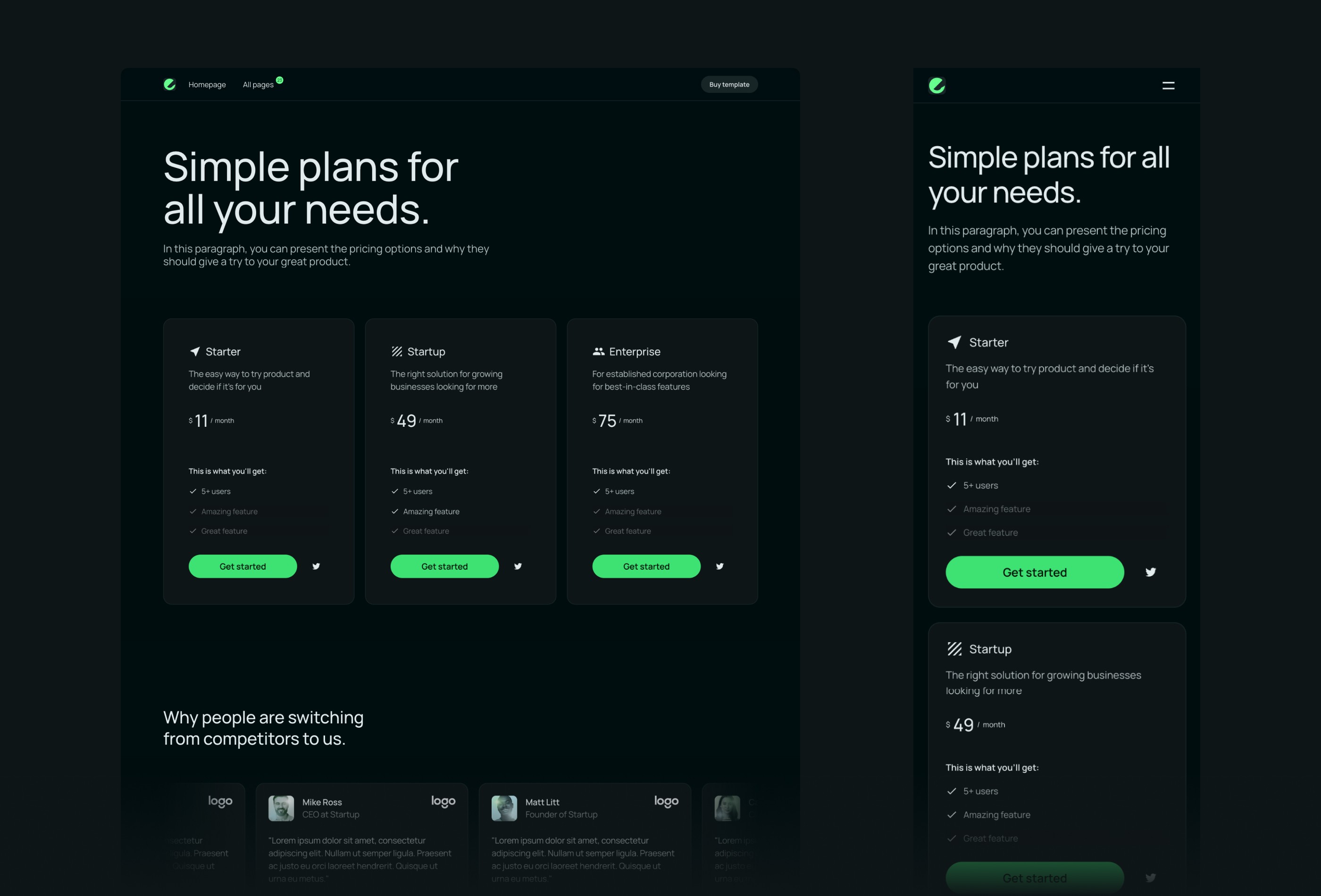 Screenshot 3 for Infinite, a Framer Marketplace template by Enhanced.