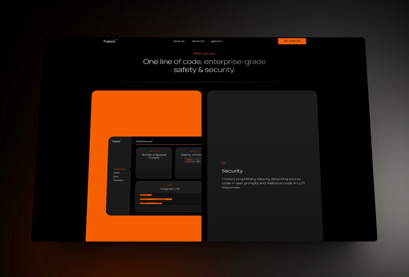 Screenshot 3 for Hawk, a Framer Marketplace template by Framerway.