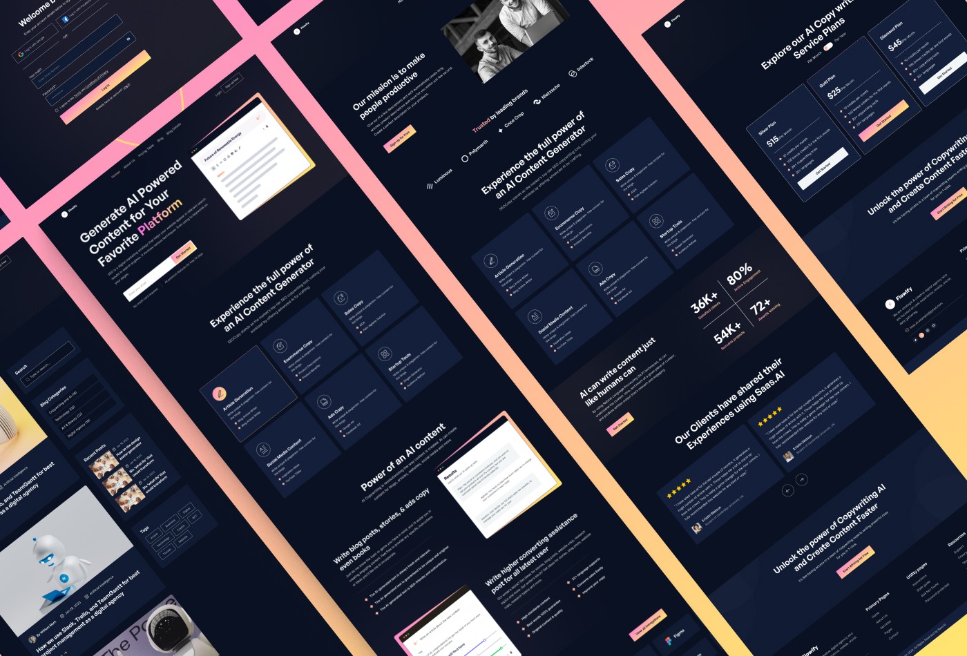 Screenshot 4 for Flowify, a Framer Marketplace template by Framership.