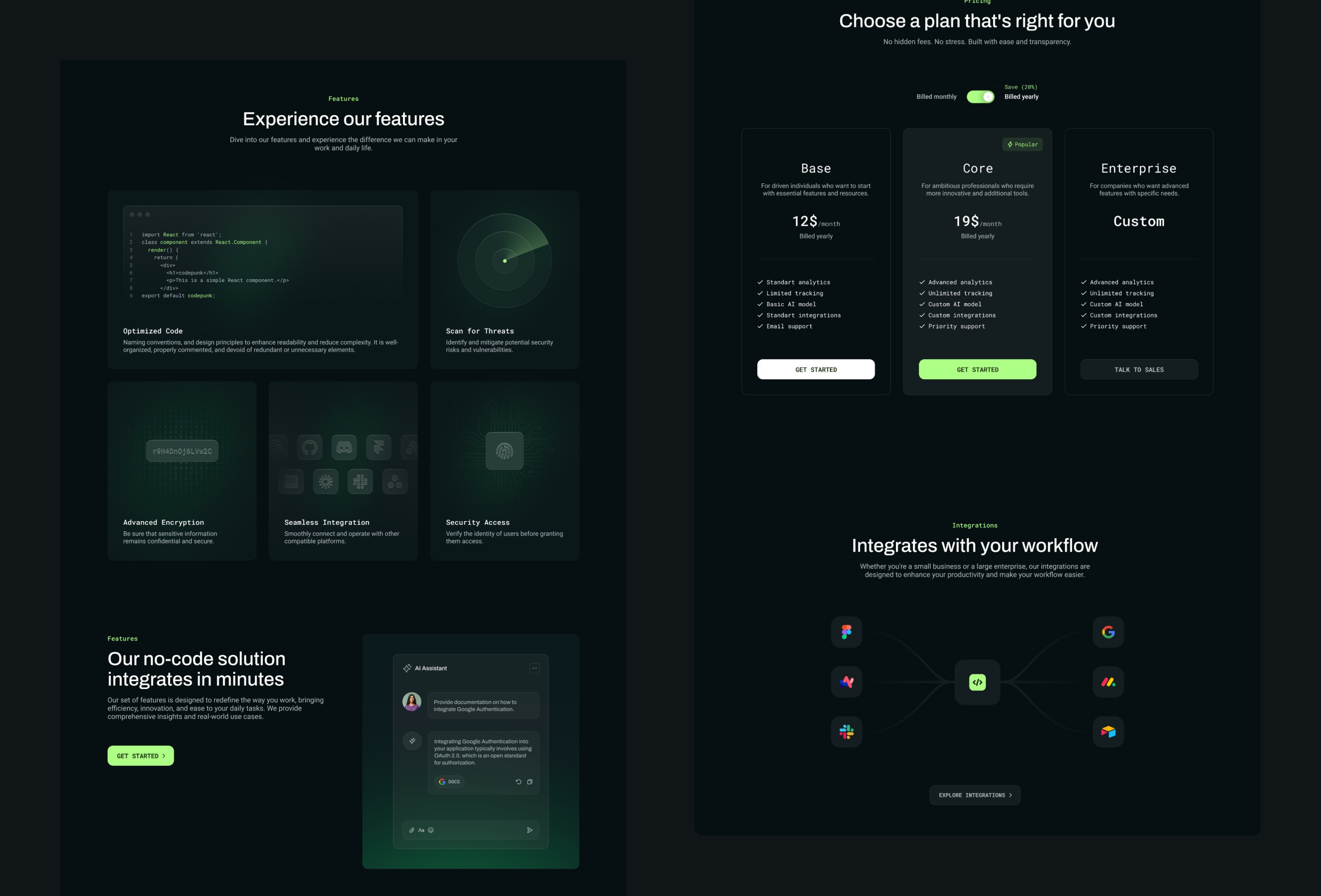 Screenshot 3 for Codepunk, a Framer Marketplace template by Dream Studio.