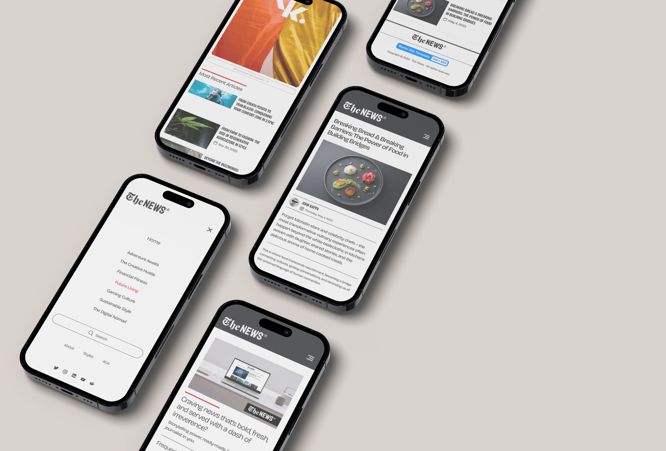Screenshot 4 for TheNews, a Framer Marketplace template by John Kappa.