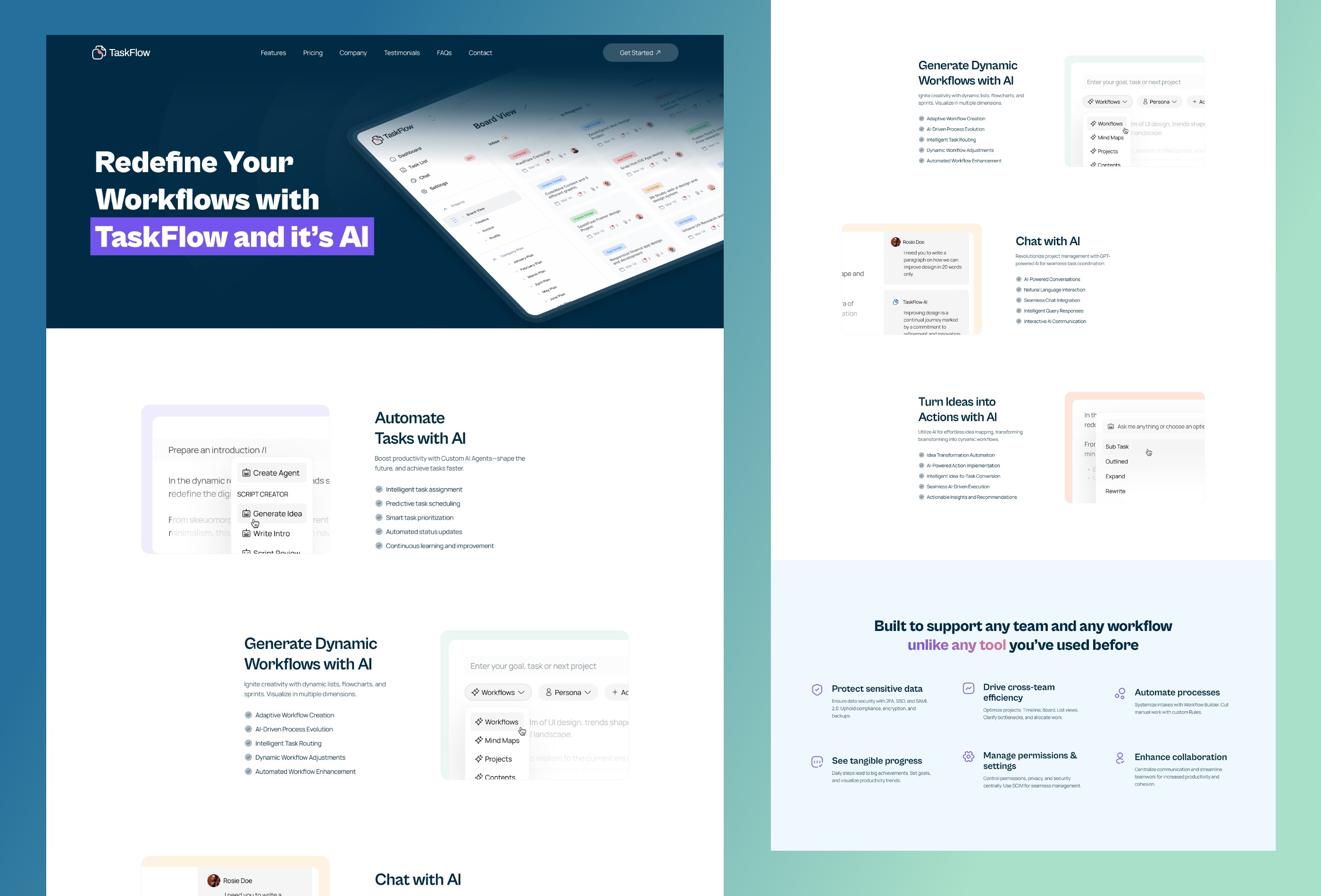 Screenshot 4 for TaskFlow, a Framer Marketplace template by Goodspeed.